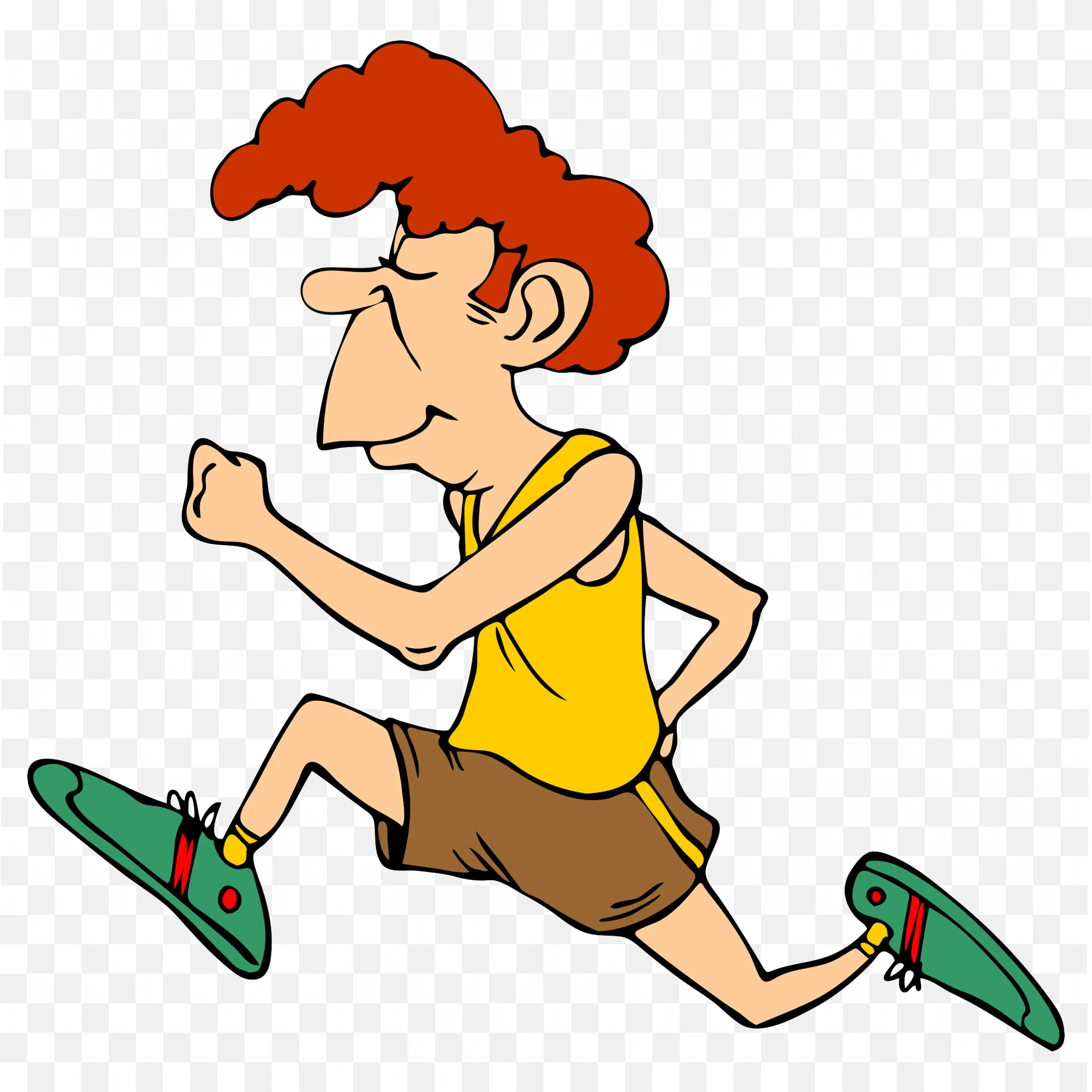 Energetic Young Man in Sports Wear Running Fast for Sport
