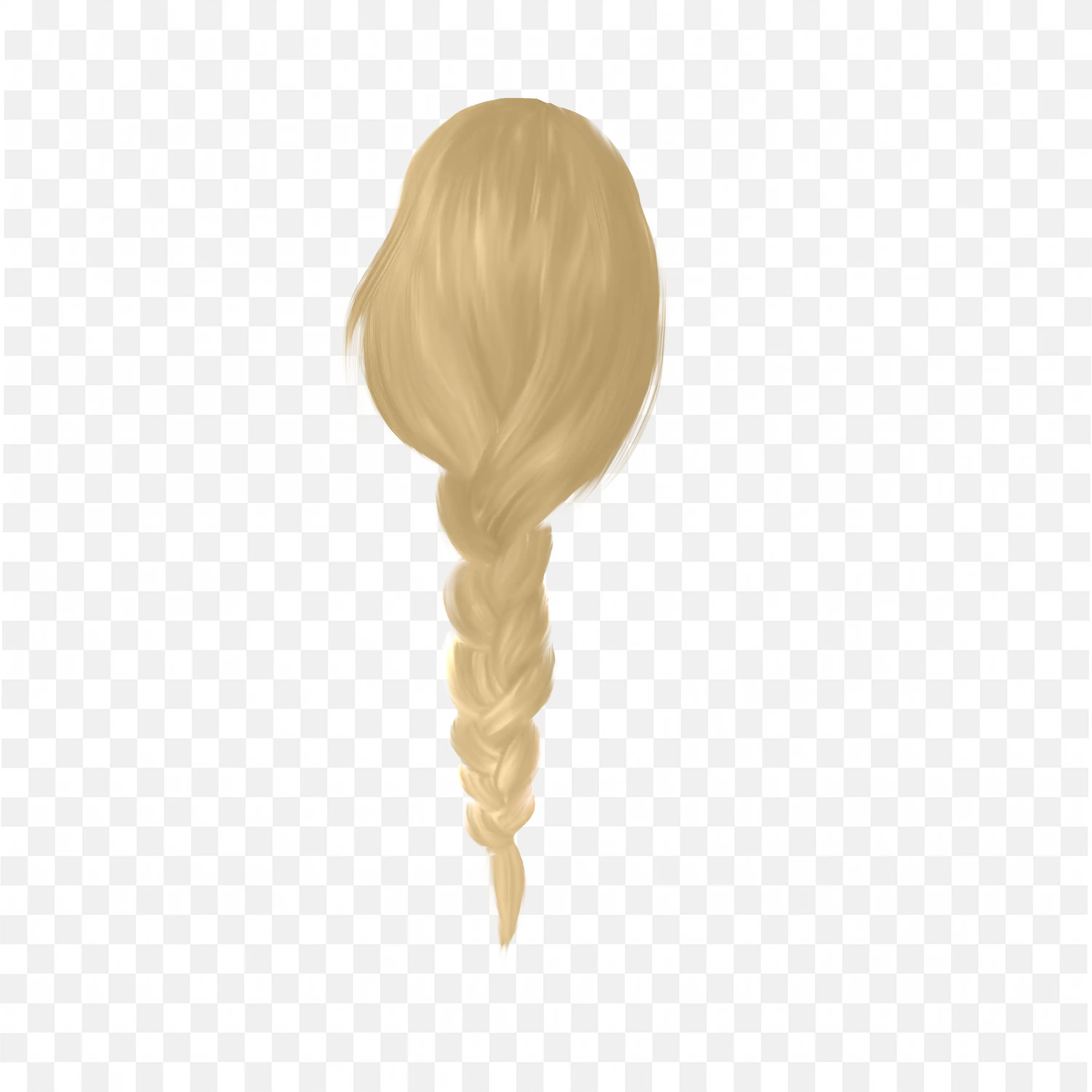 High Ponytail Hairstyle in Smooth Natural Blonde Colour Png