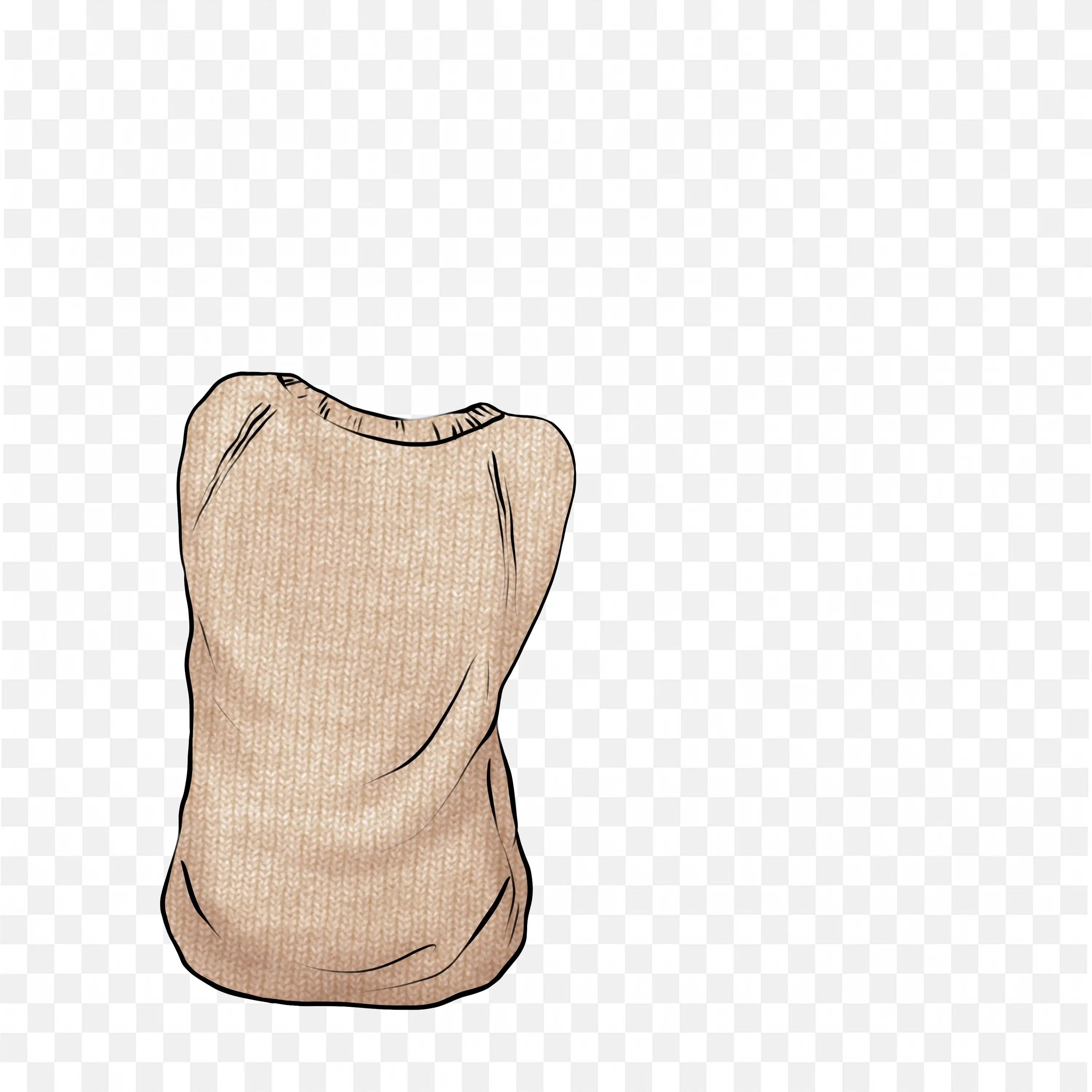 Light Brown Sleeveless Top Graphic Png Download for Free