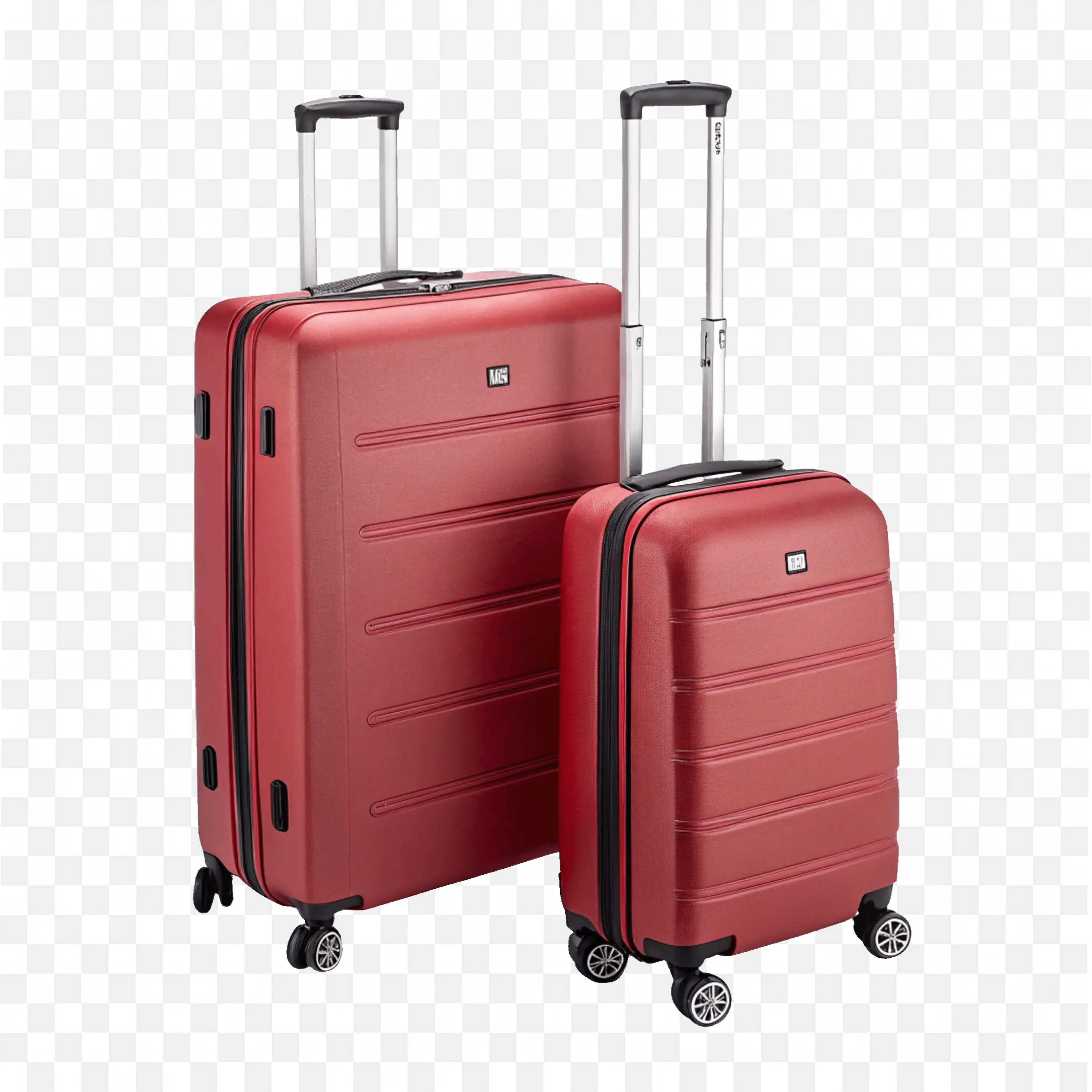 Modern Red Travel Bag Set for Travellers Free Png Download