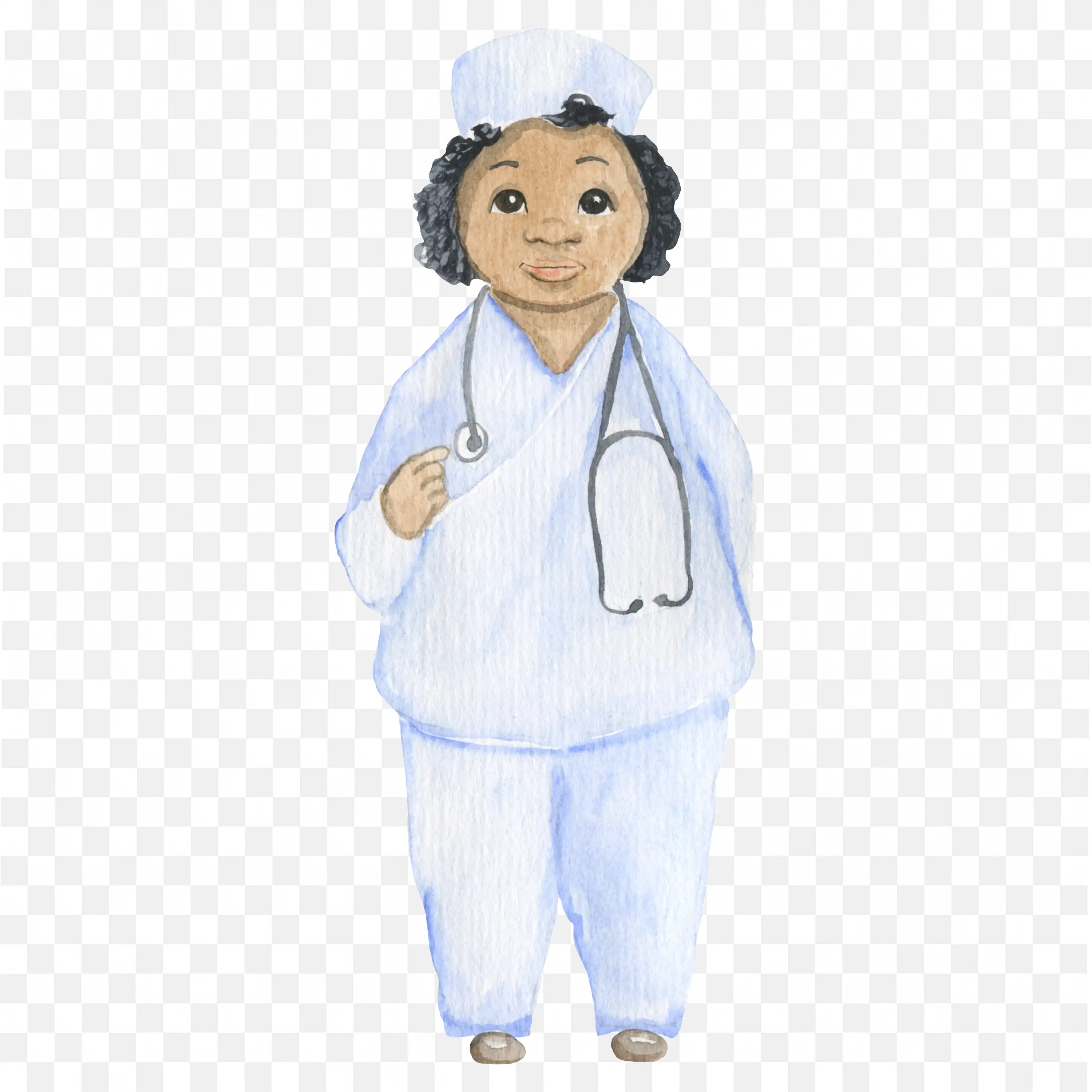 Download the Nurse in White Uniform with Stethoscope Free