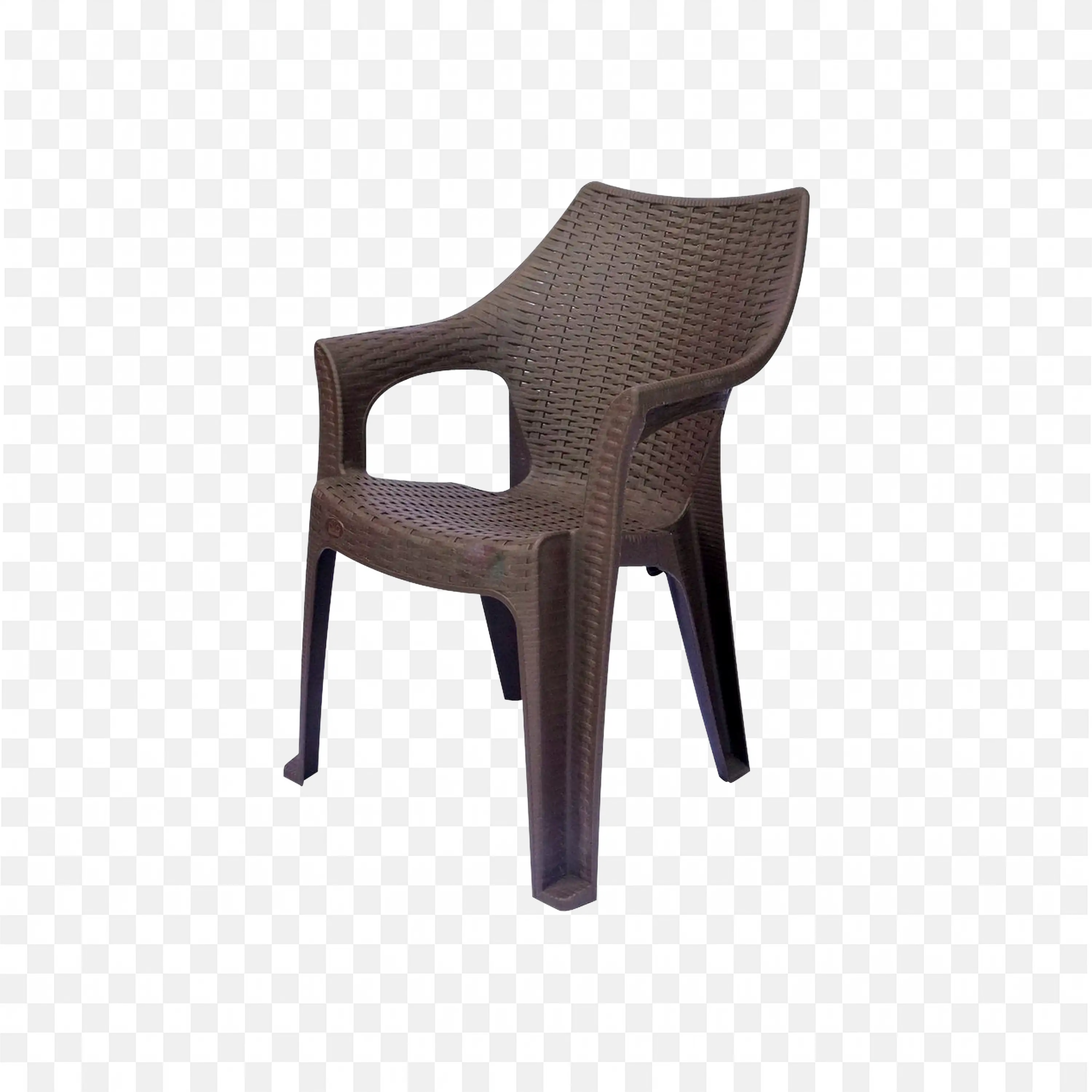 Plastic Brown Armchair for Inside and Outside Use Png Free