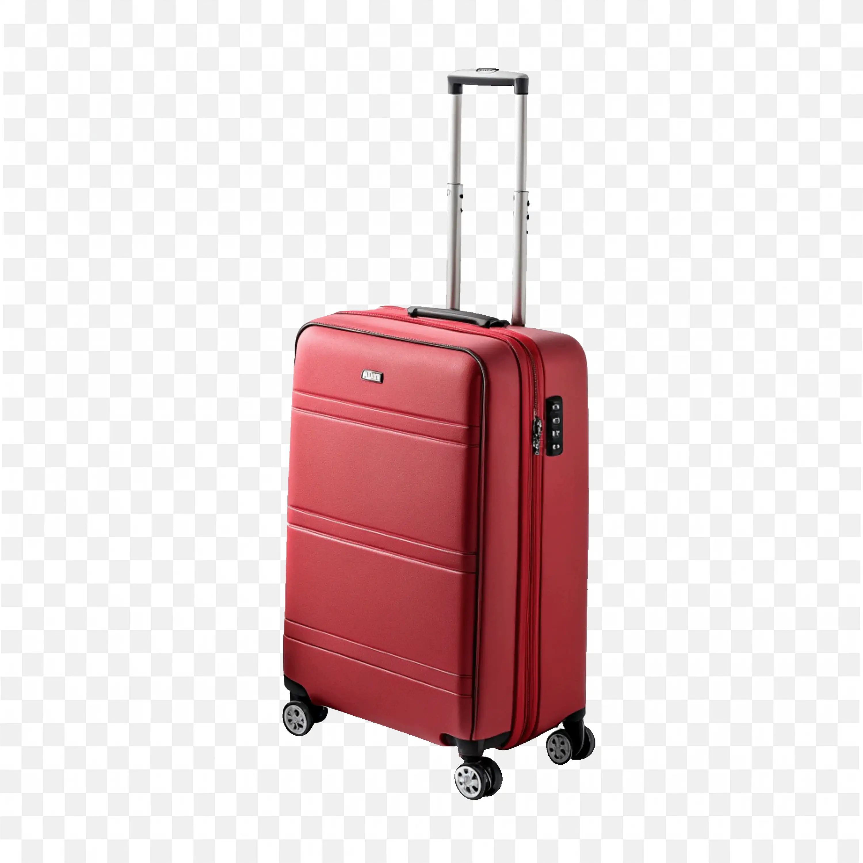 Red Travel Spinner Suitcase for Travelers Free Png Download