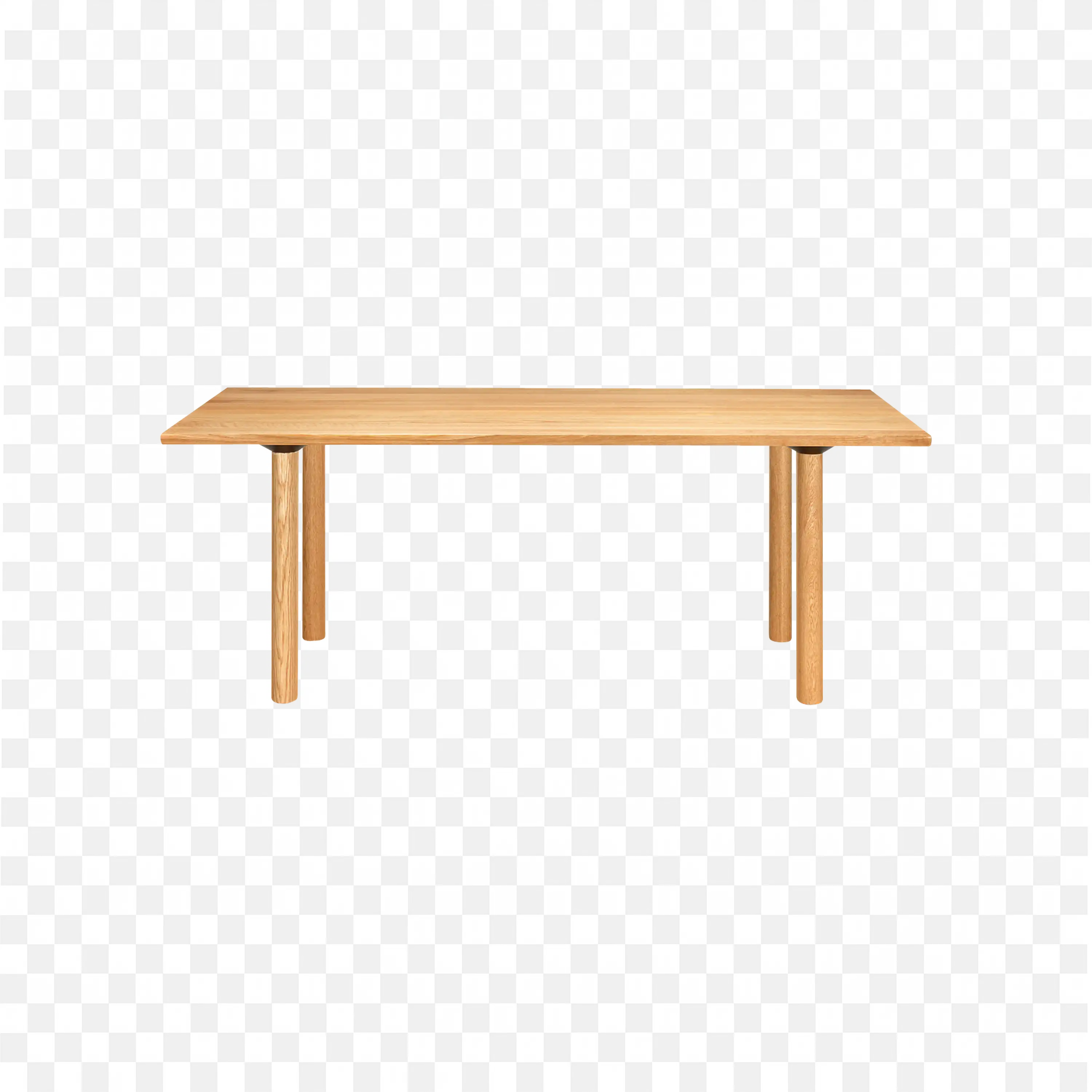 Simple Wooden Dining Table with Neat Clean Design Png Free