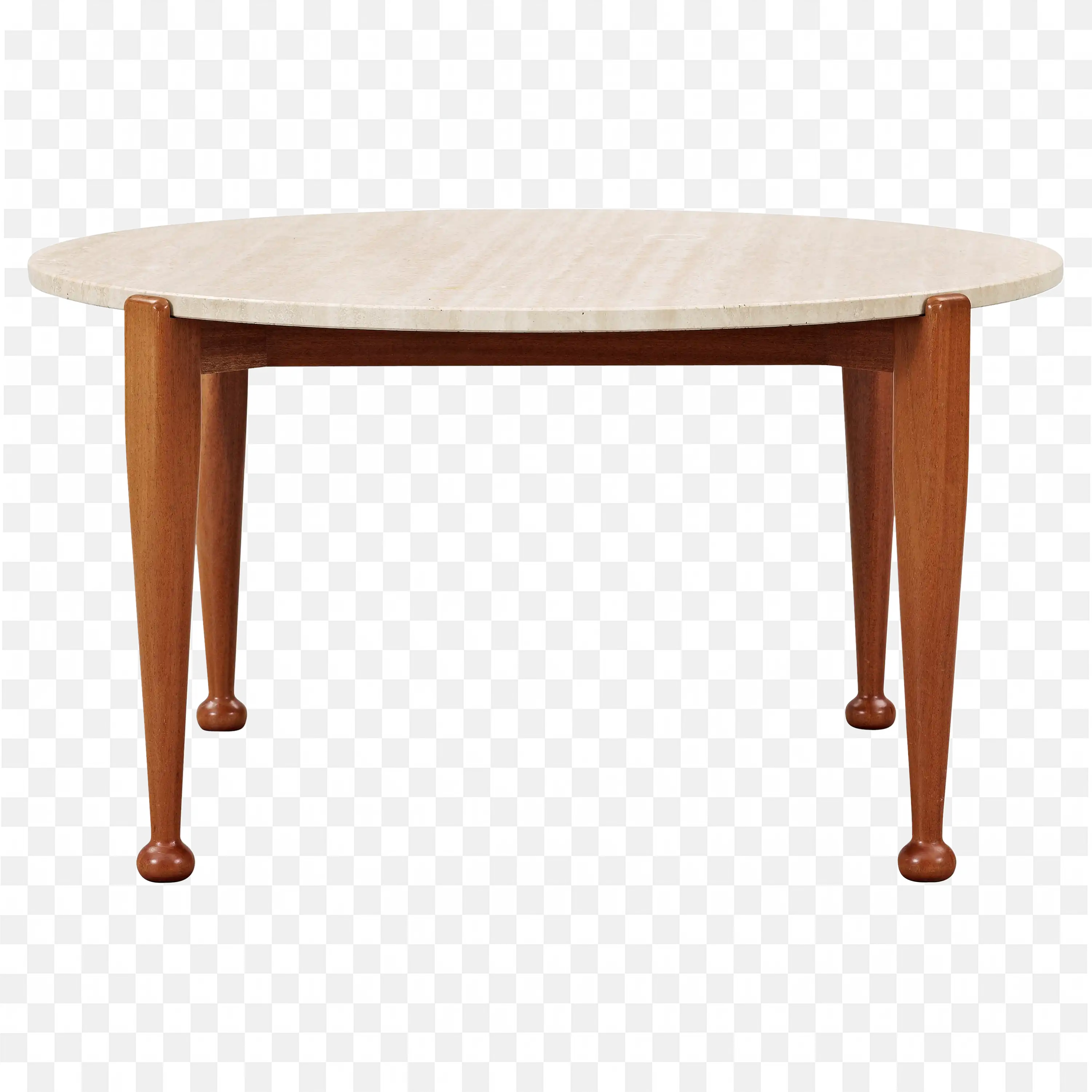 Download the Simple Wooden Table with Clean Round Top Png