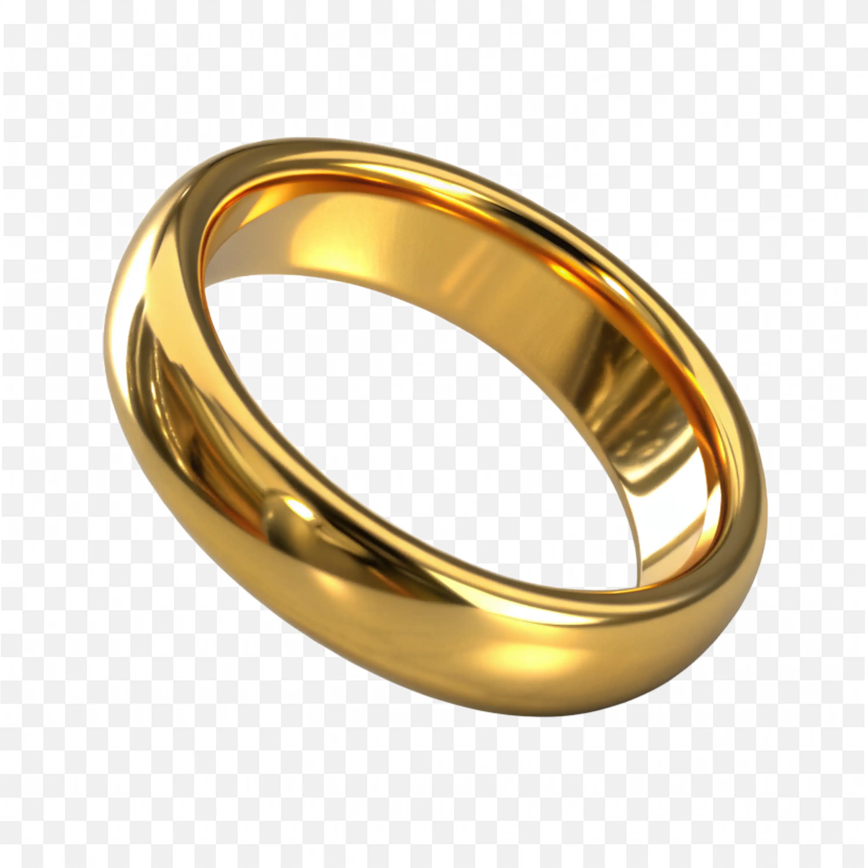 Stunning Wedding Gold Ring with Smooth Finish Png for Free