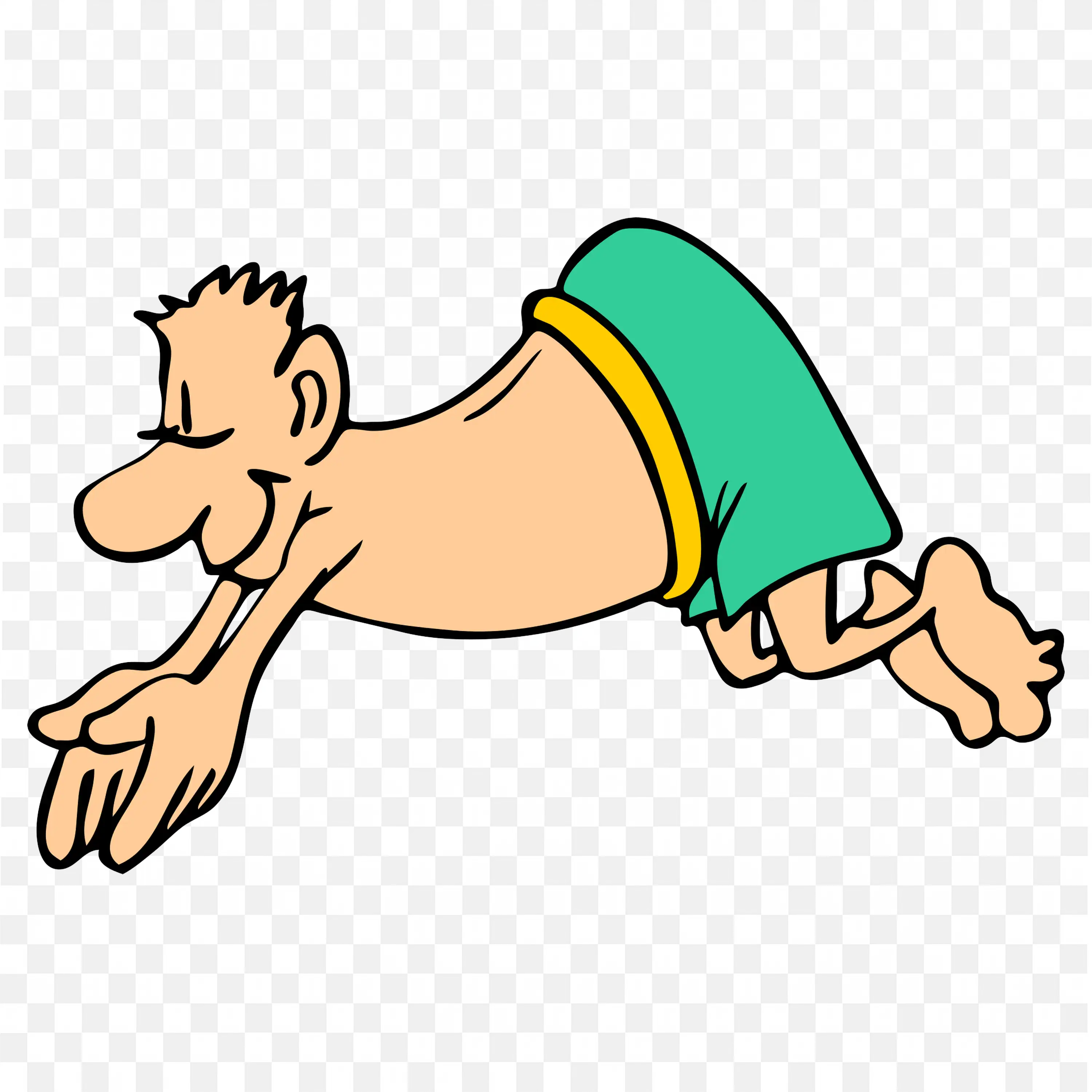 Swimmer Preparing to Dive Into Water from Pool Edge Png