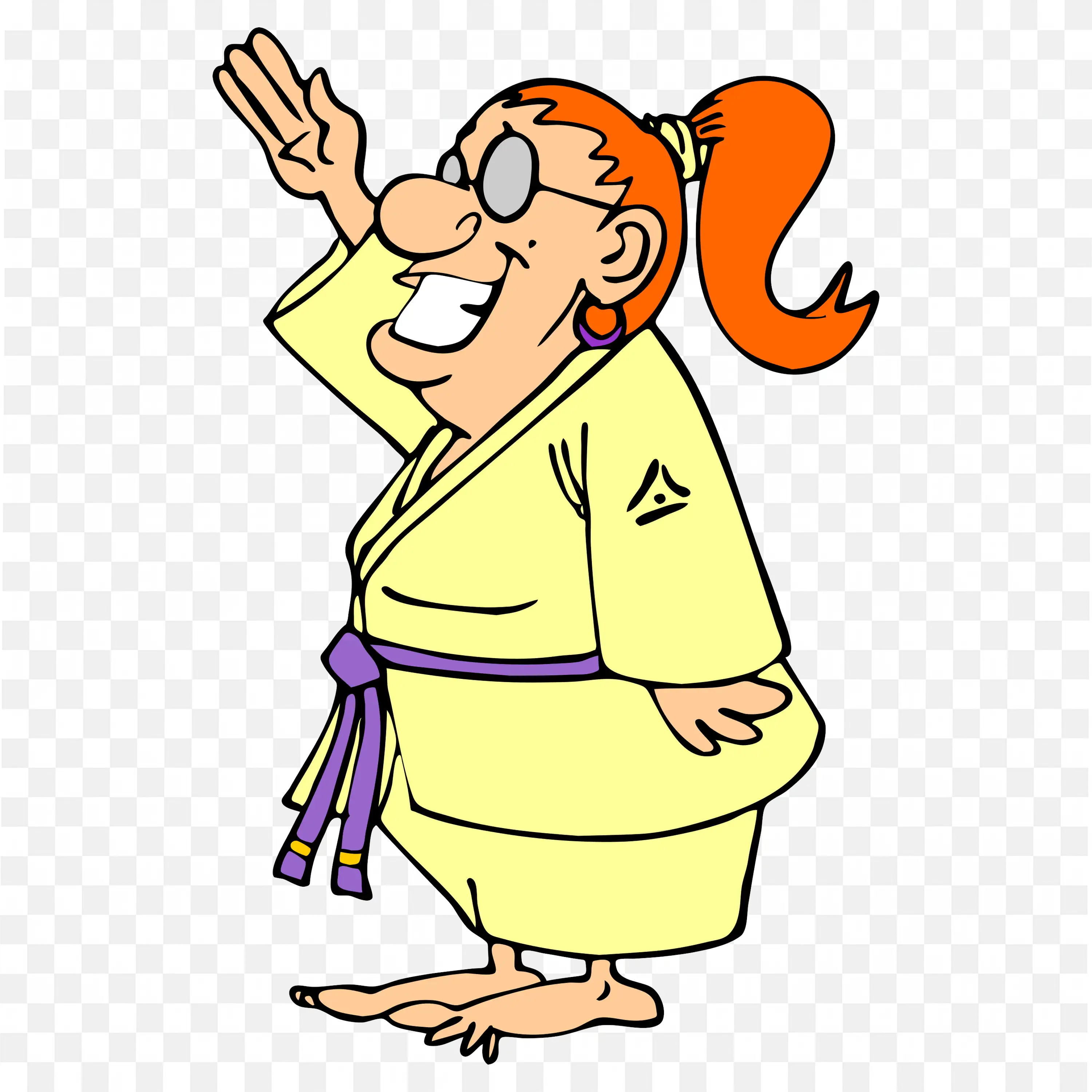 Download the Woman Wearing Karate Uniform with a Purple Belt