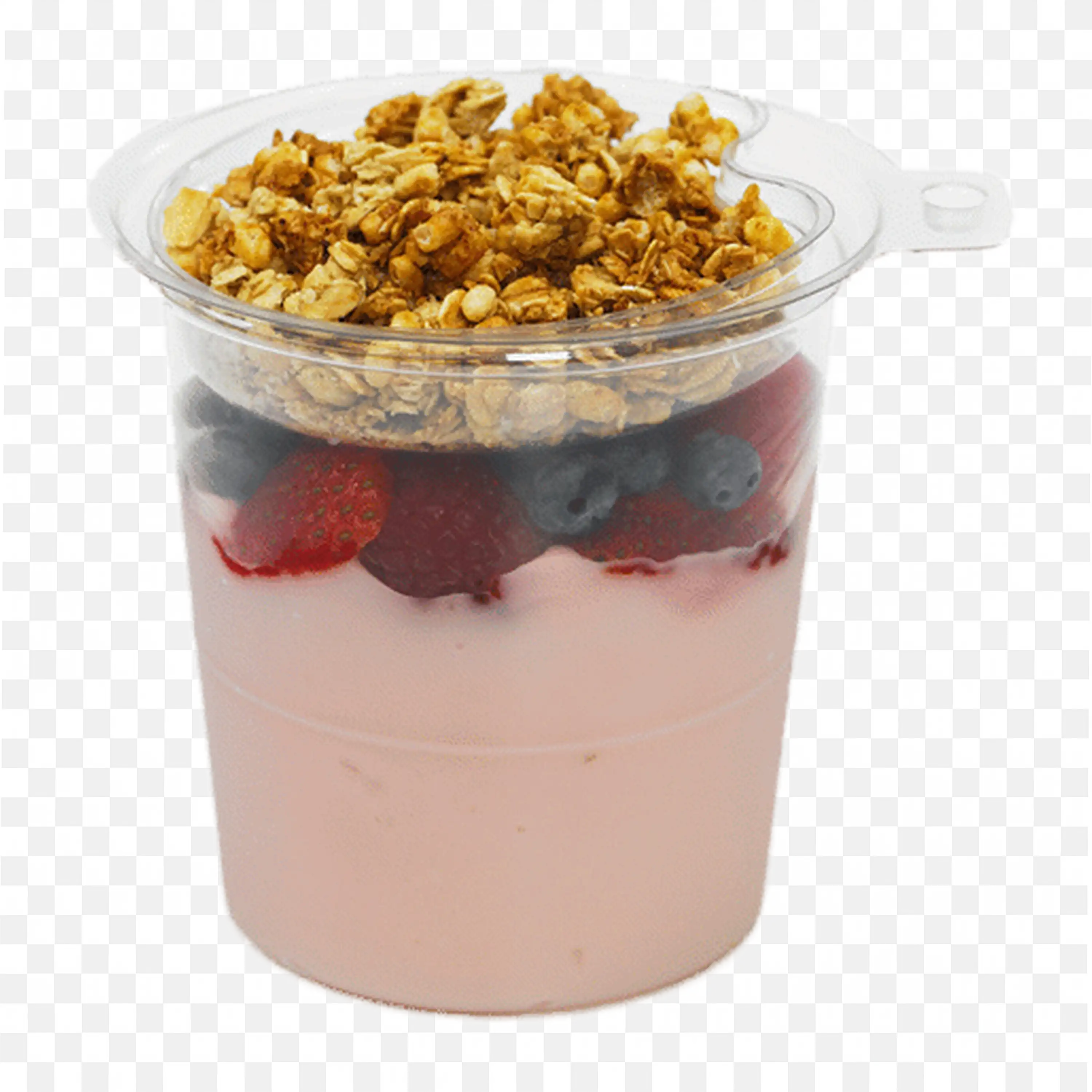 A Glass Jar of Ice Cream with a Strawberry Free Png Image