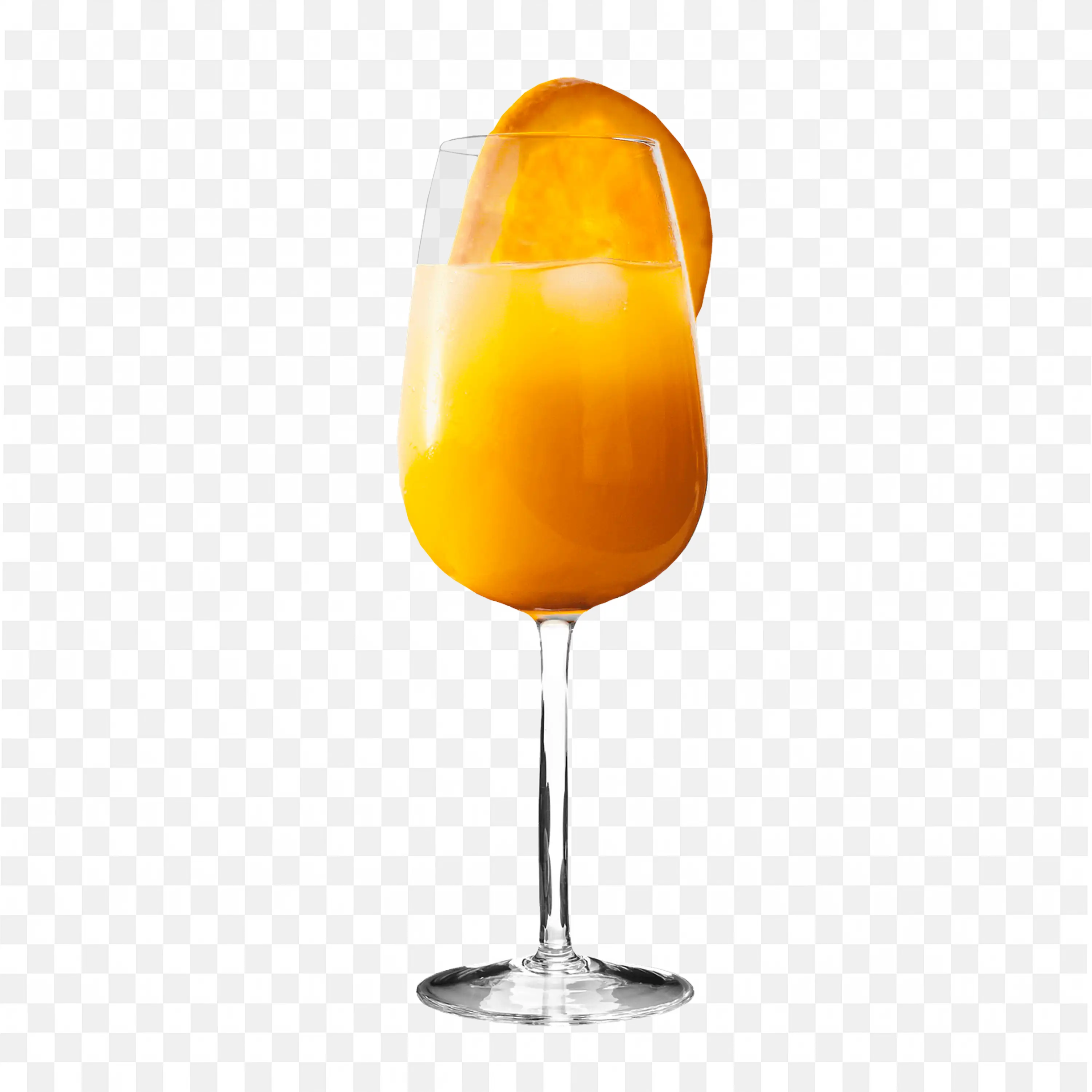 A Glass of Orange Juice with Piece of Orange HD Free Png