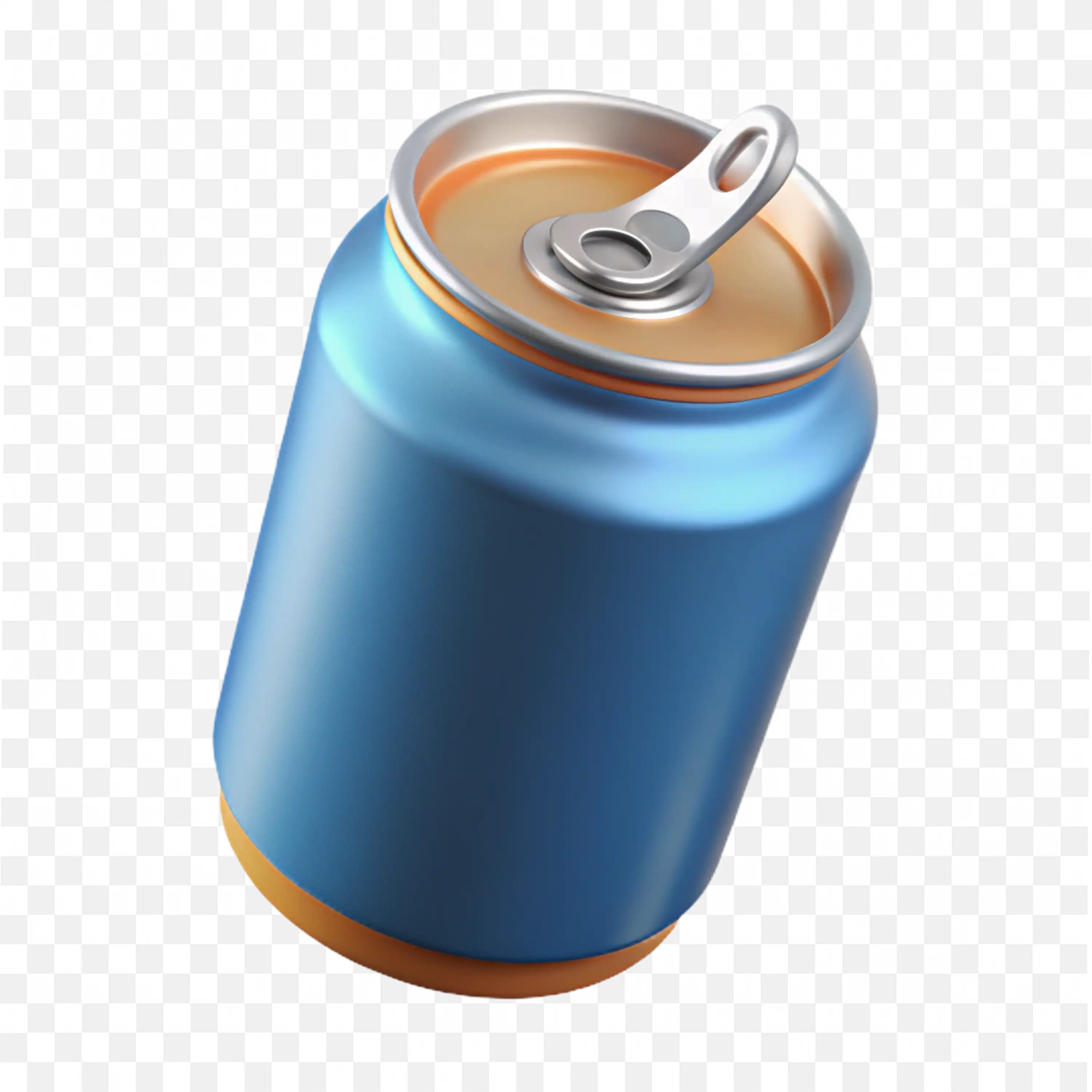 Blue Can with Orange Top Slid To the Right Free Png Image