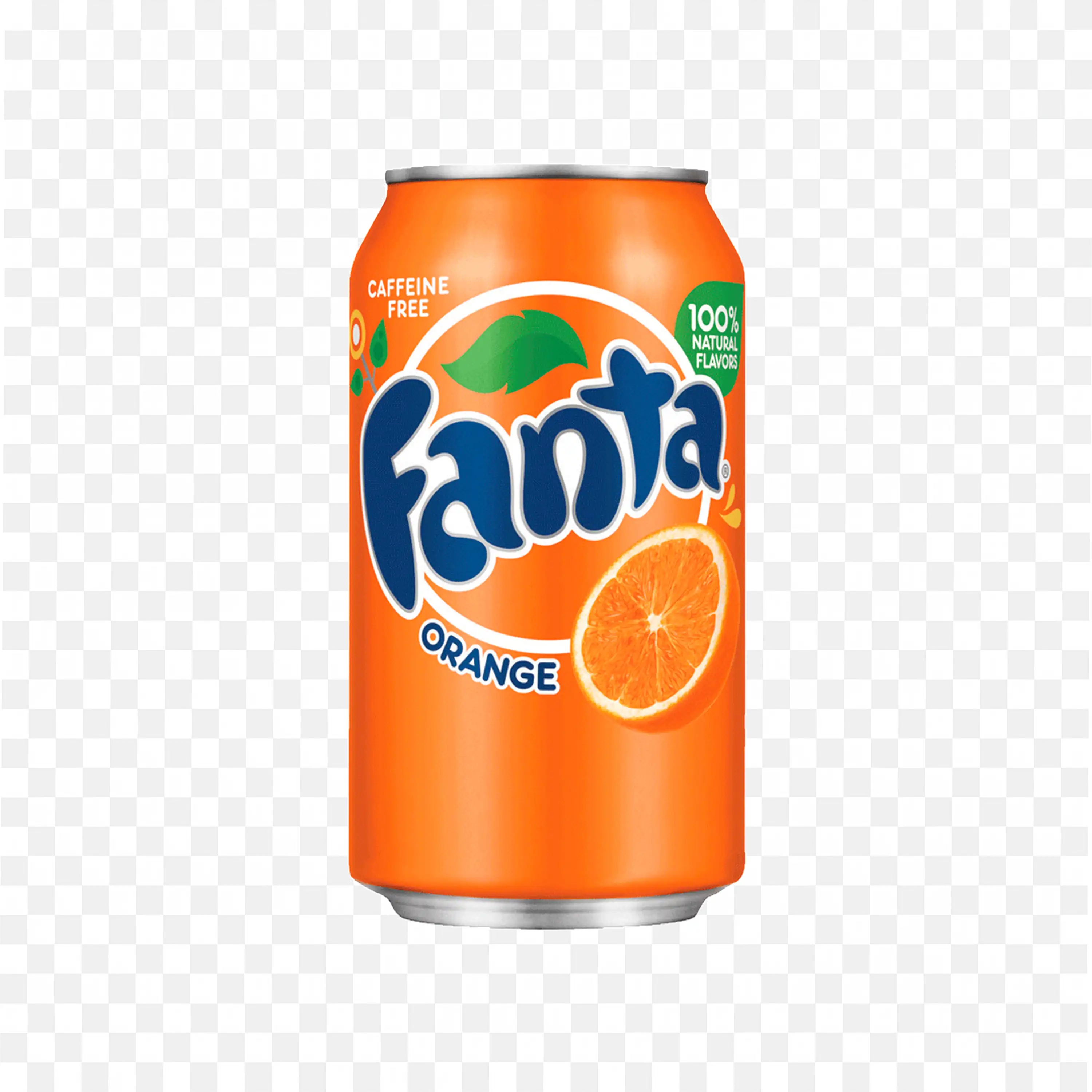 Caffeine Free Orange Flavor Fanta Juice in Tin Can Free Png