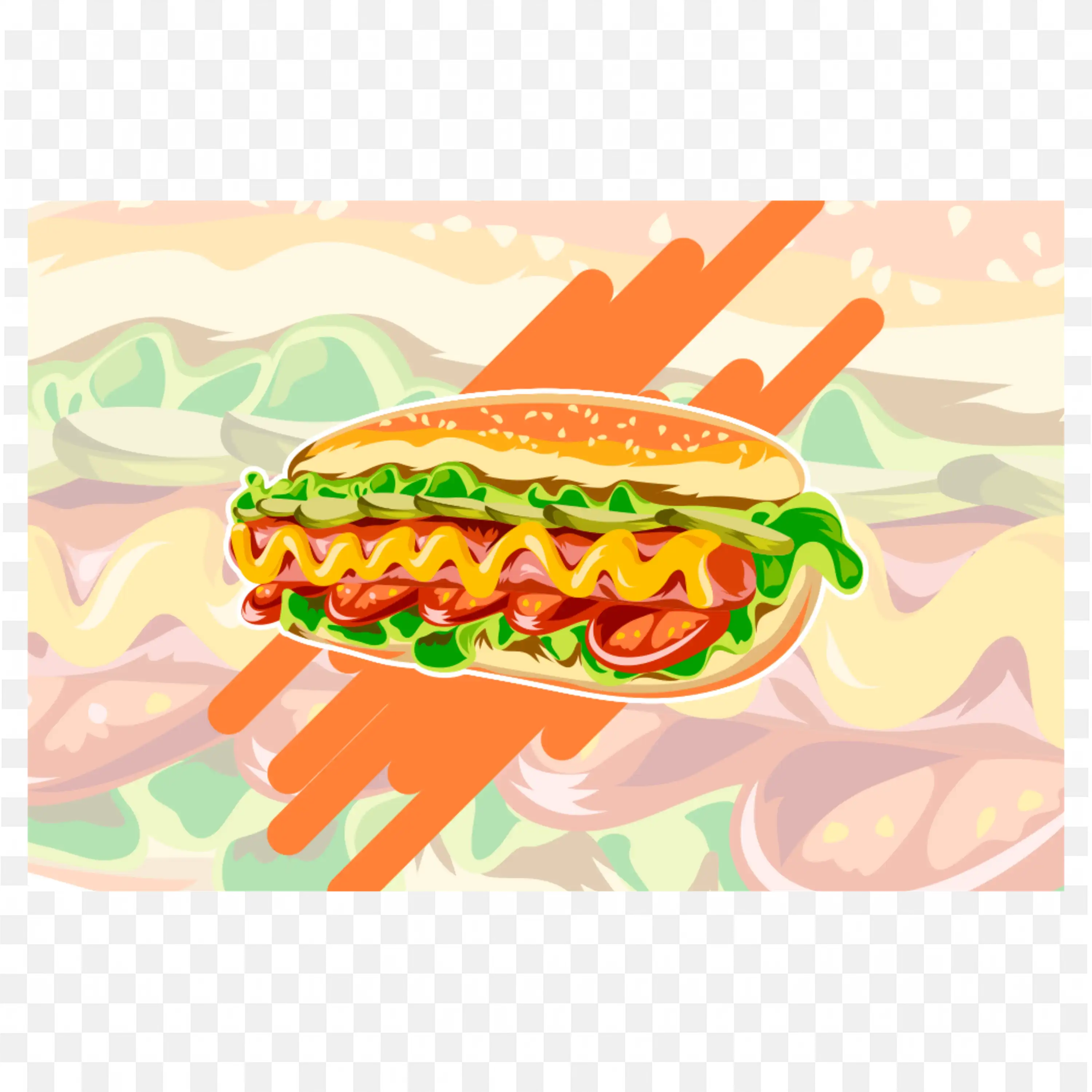 Delicious Hot Dog Tasty Fast Food Art Free Png Image