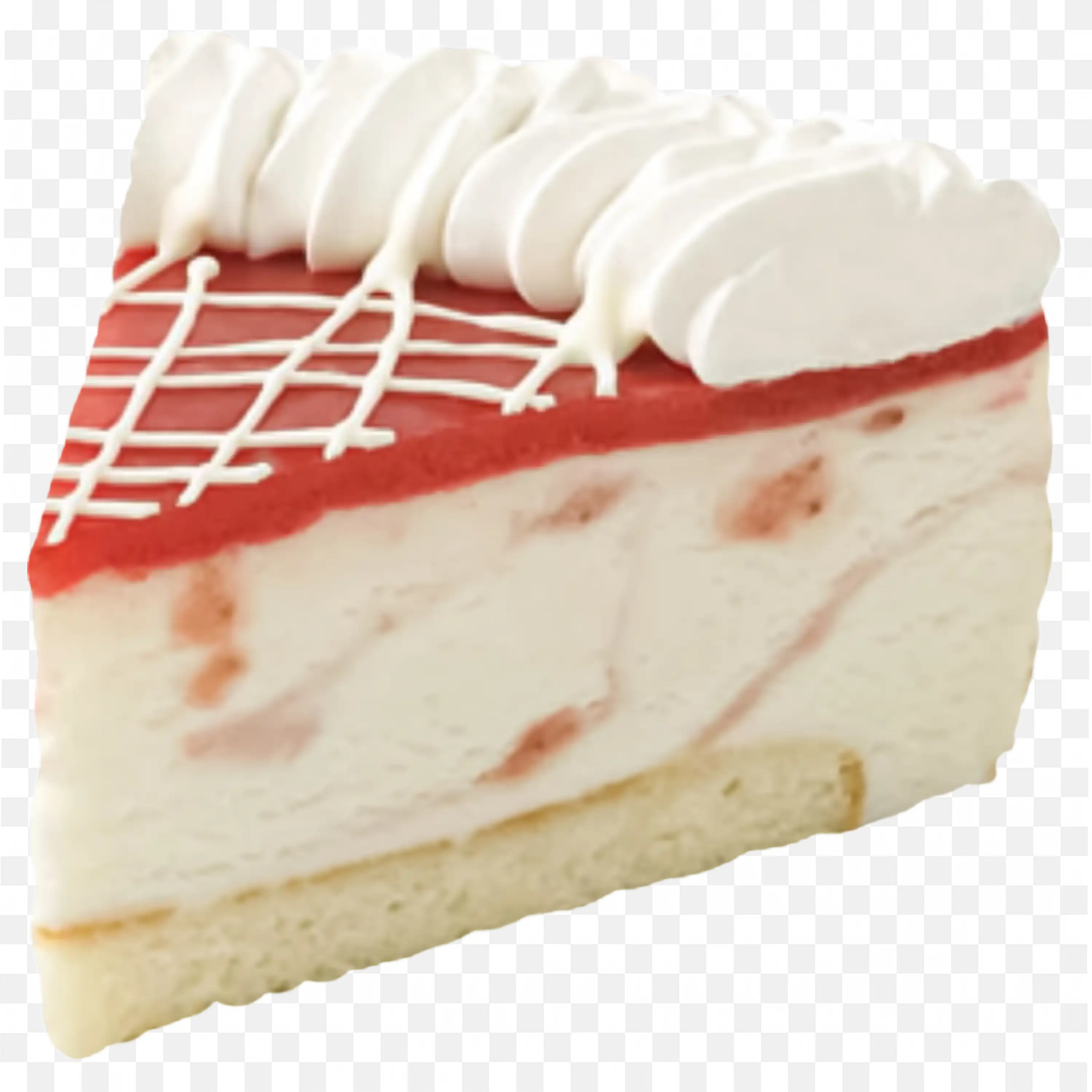 Delicious Strawberry Cream Cheese Cake Slice Free Png Image