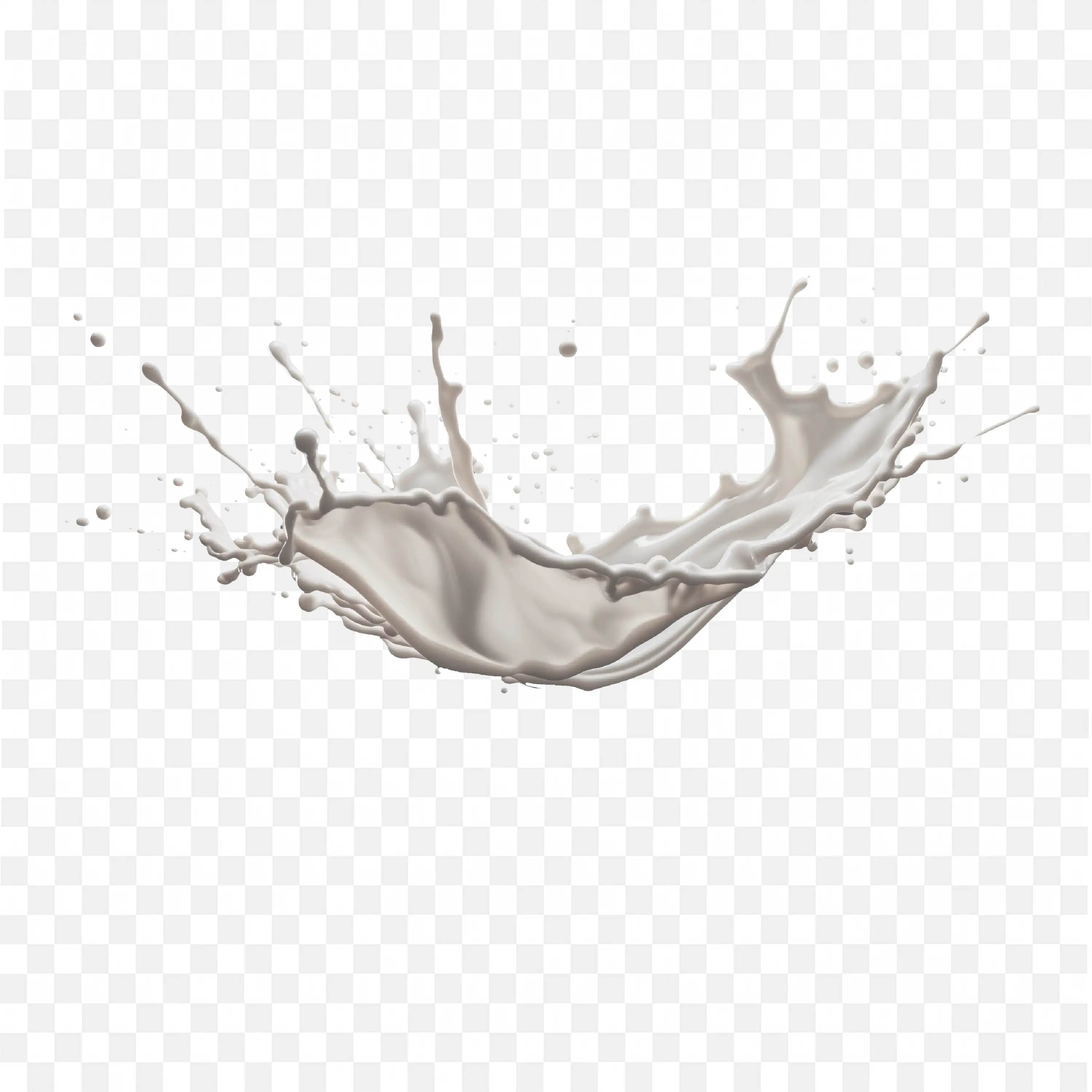 Fresh Creamy Milk Splashing on Black Background HD Free Png