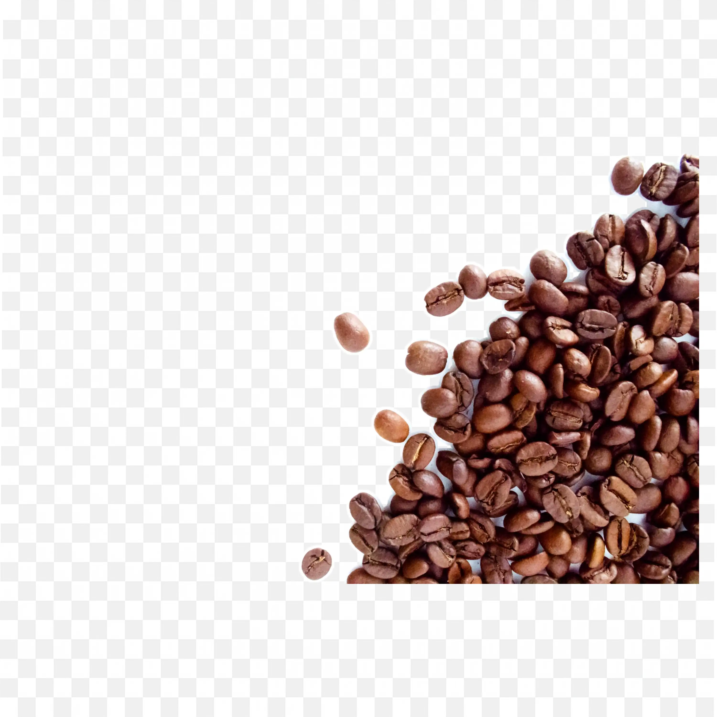 Fresh Roasted Coffee Beans on White Background HD Free Png