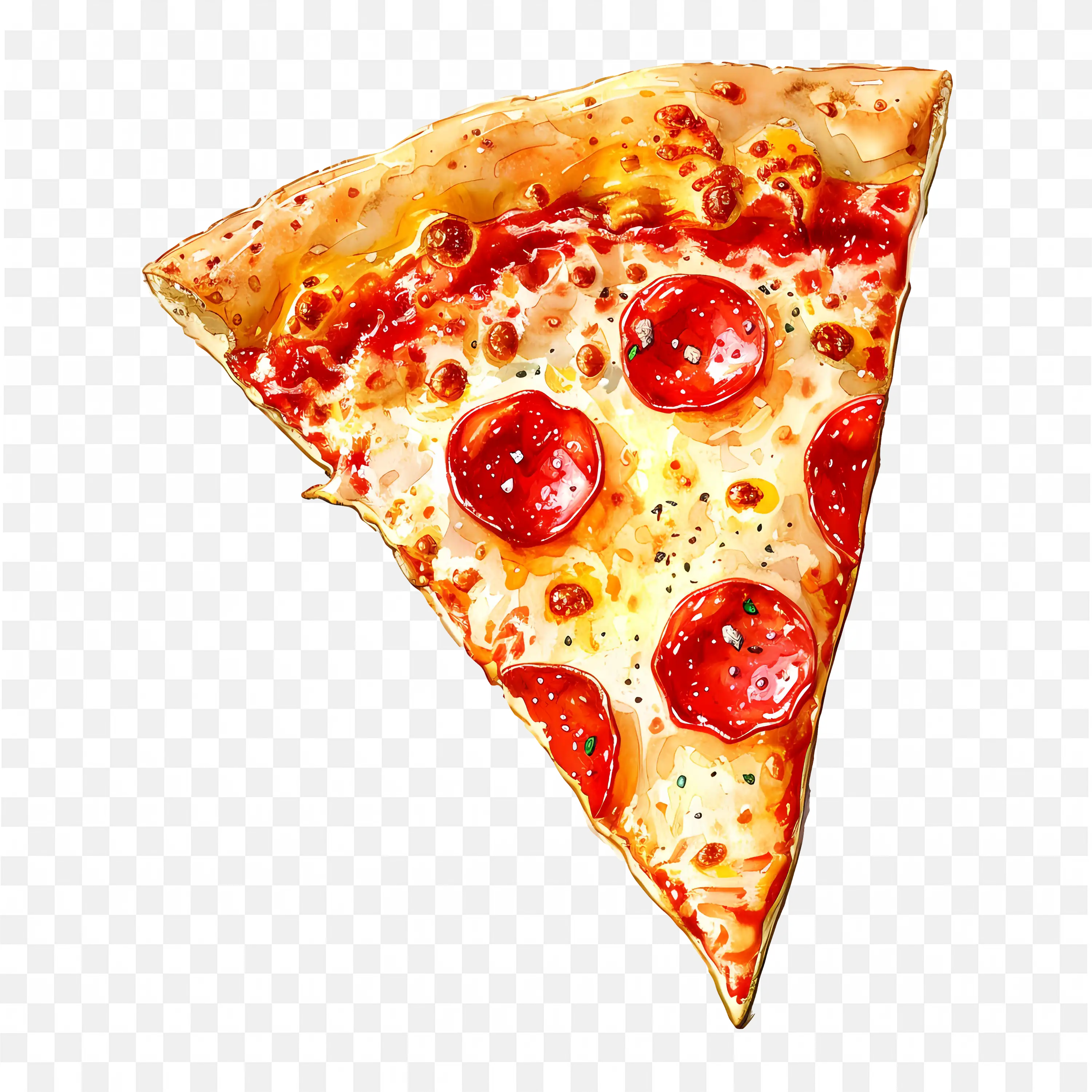 Hot and Cheesy Pepperoni Pizza Slice Mouthwatering Fast Food