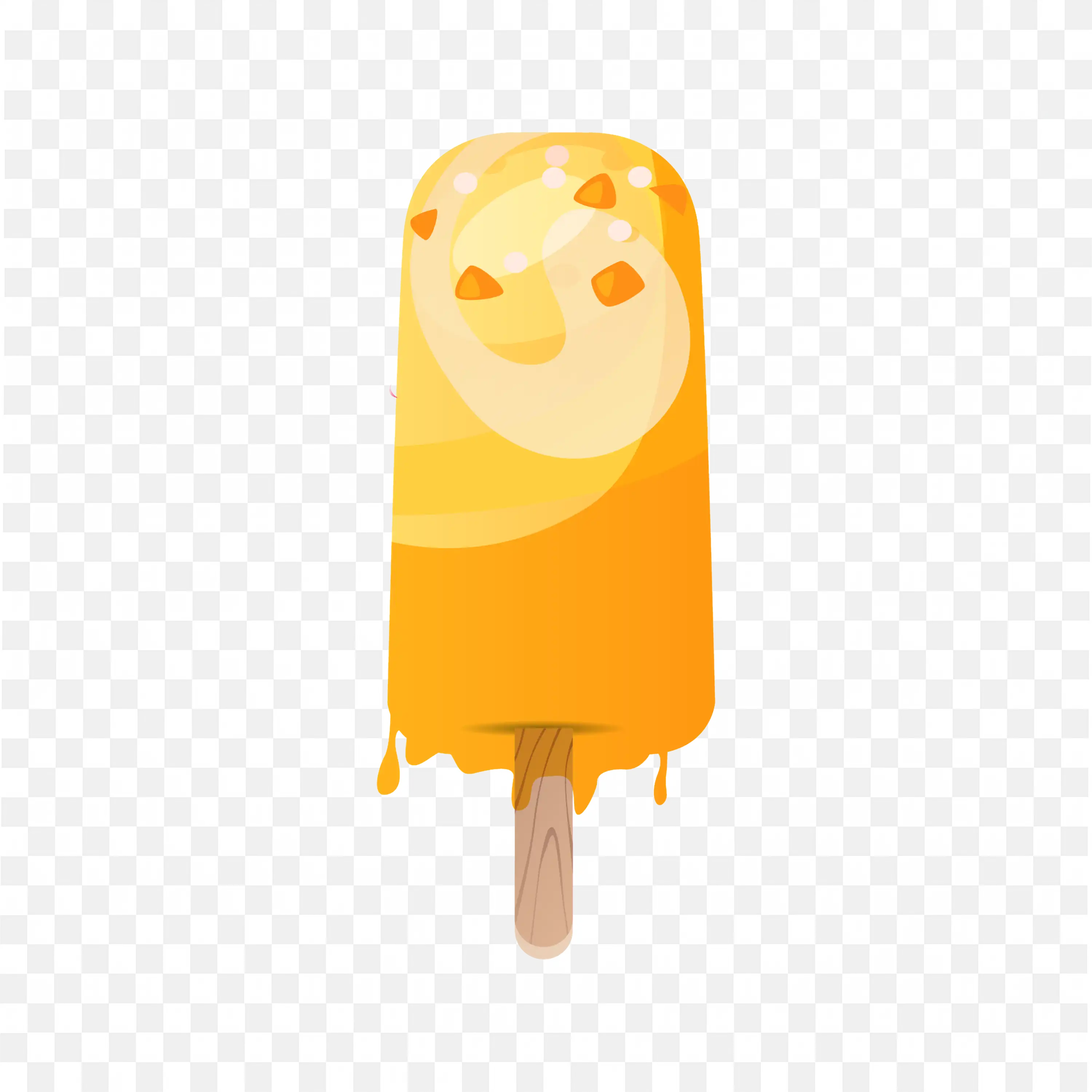 Mango Flavor Ice Cream with Raw Mango Toppings HD Free Png