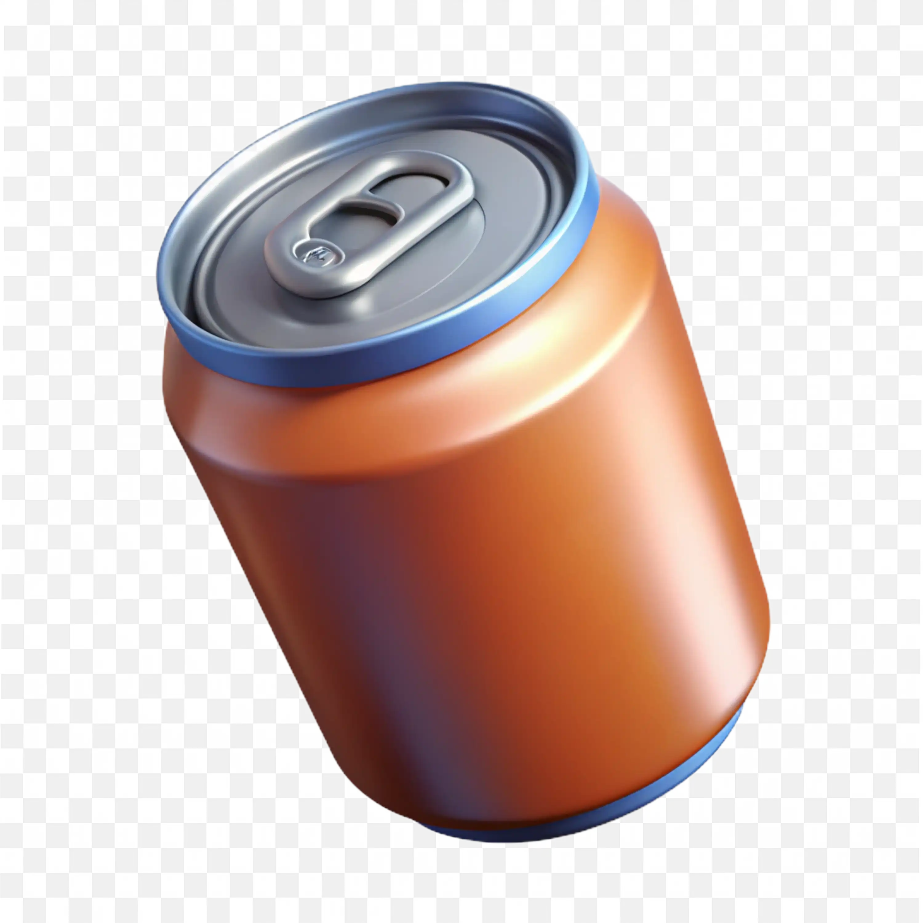 Orange Colour Juice Can with Blue Top Slid To the Left Png