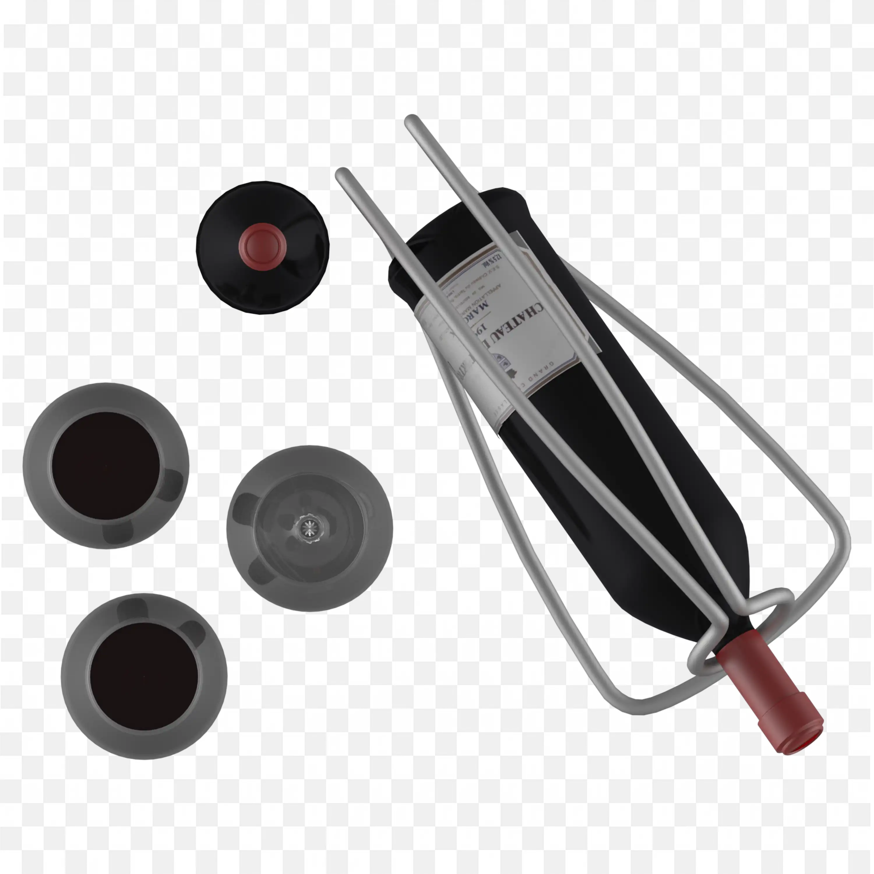Red Wine Set with Glasses Sophisticated Wine Free Png