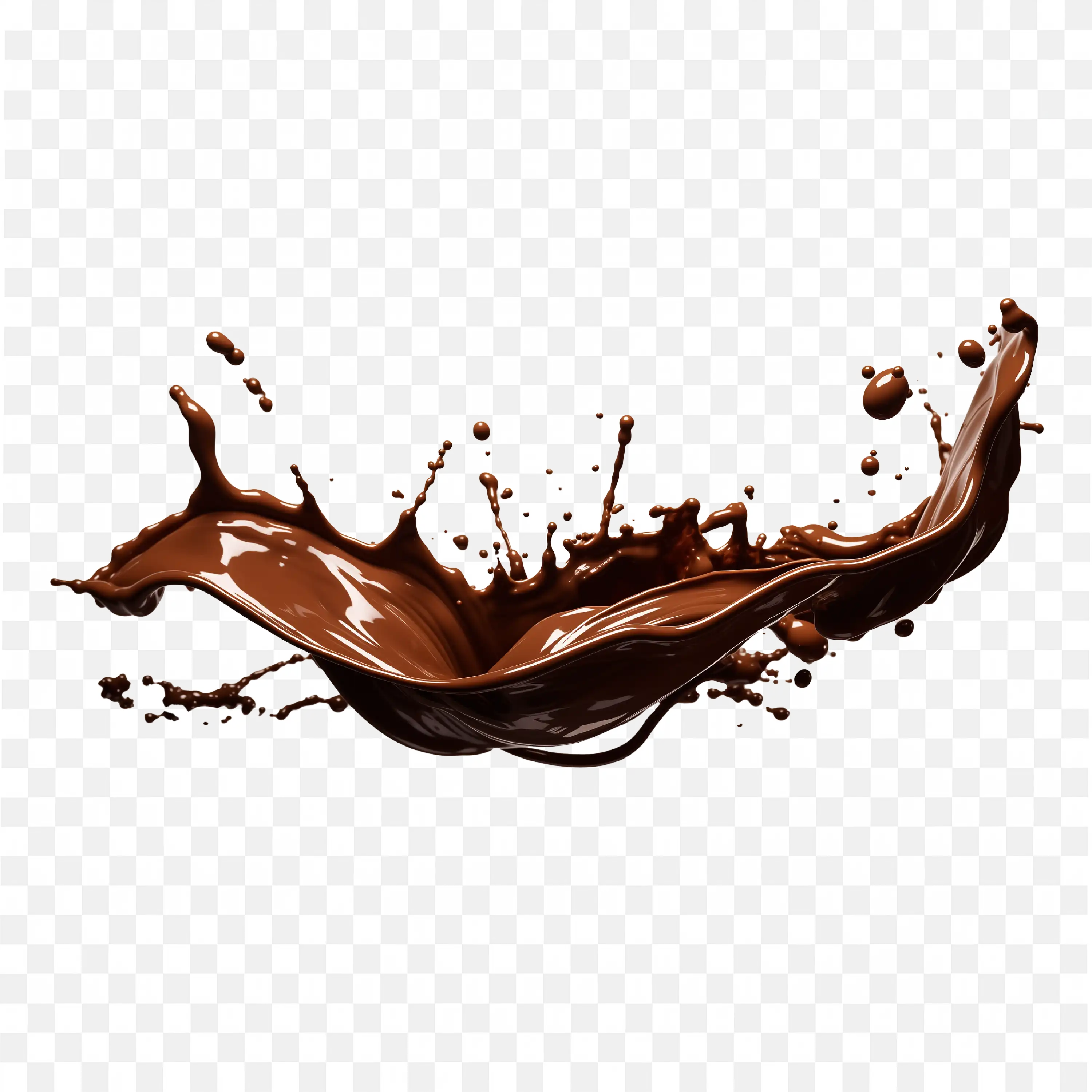 Rich Chocolate Splash Captured in Perfect Motion Free Png