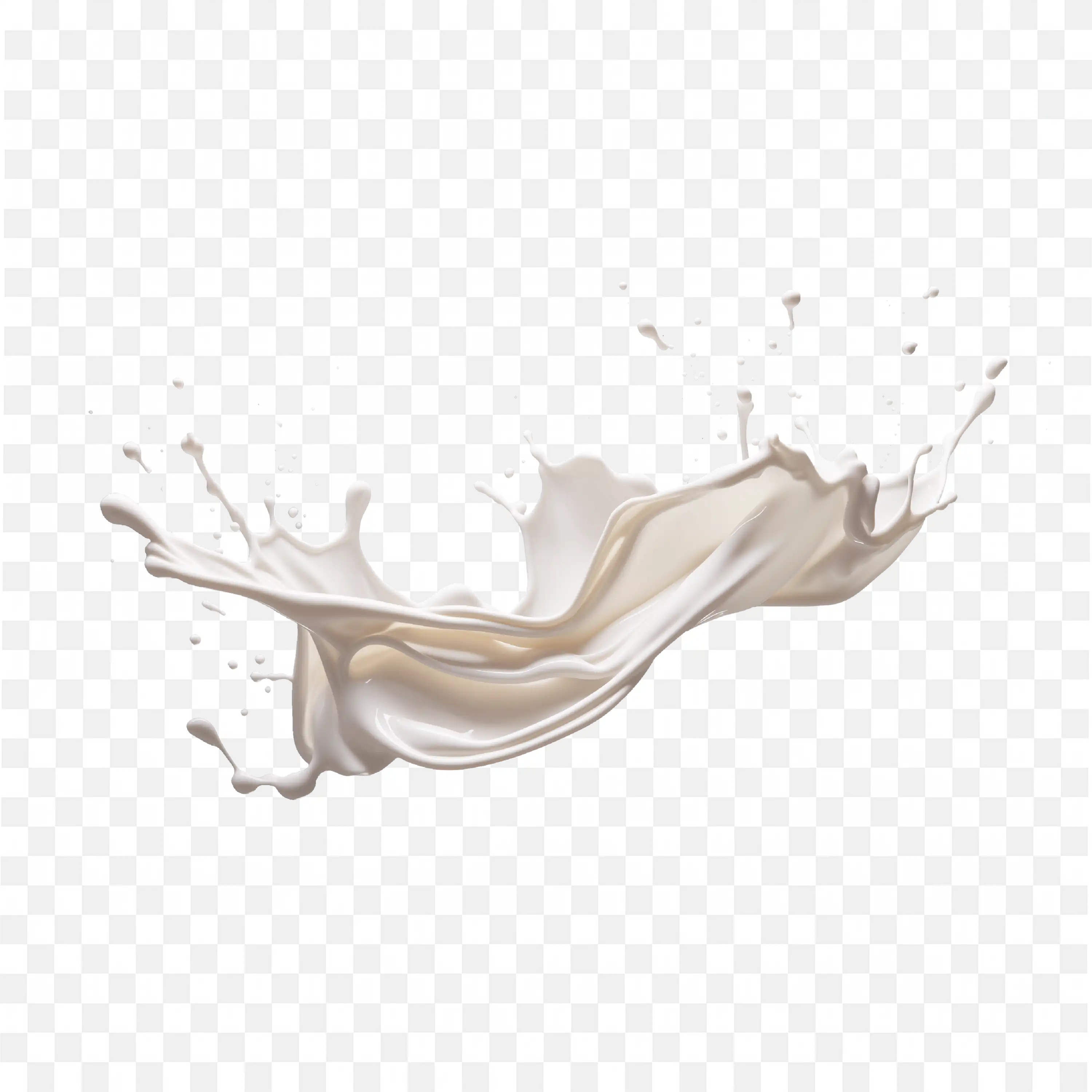Splash of Milk Detached on Transparent Background Free Png