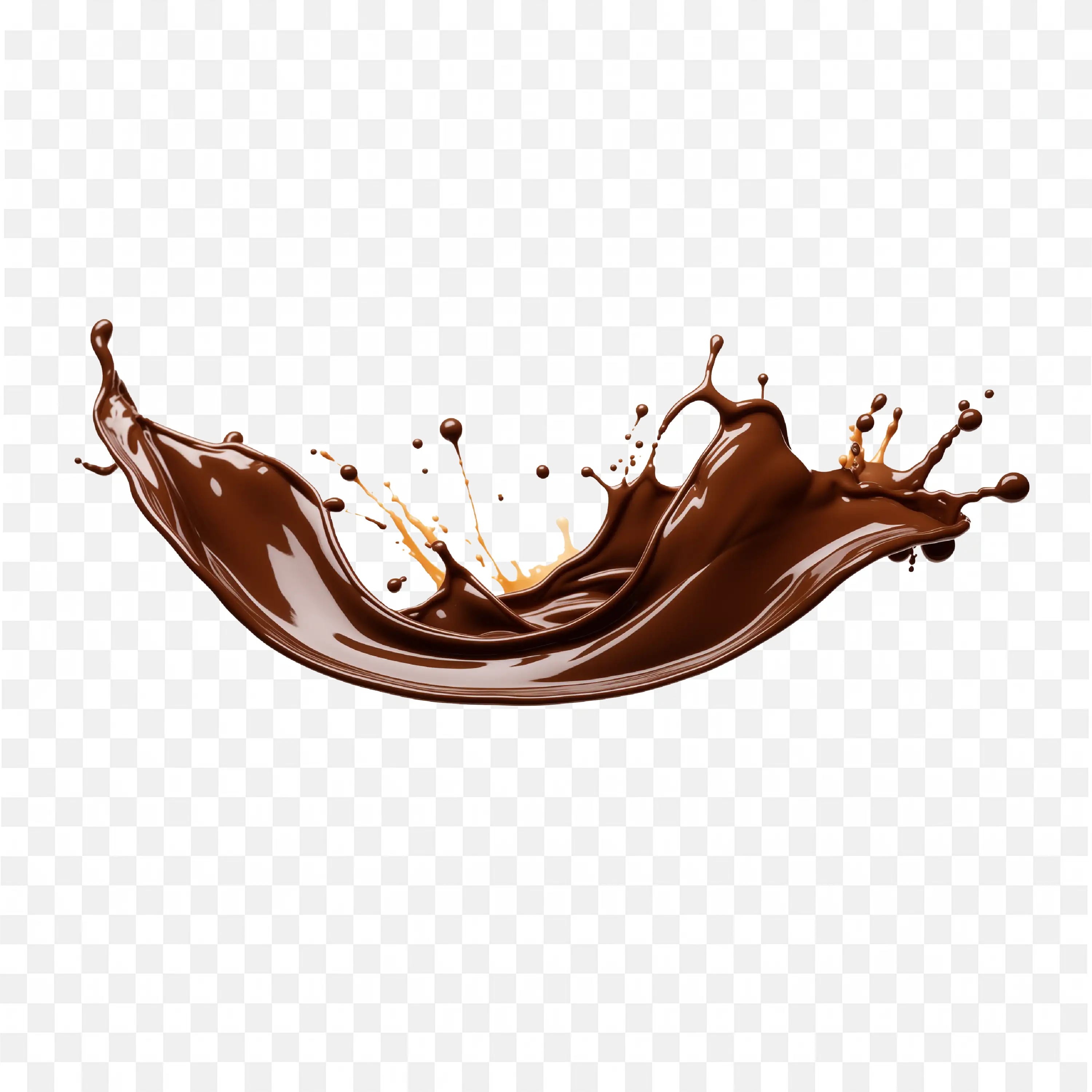 Splash of Rich Chocolate and Caramel Liquid Free Png Image