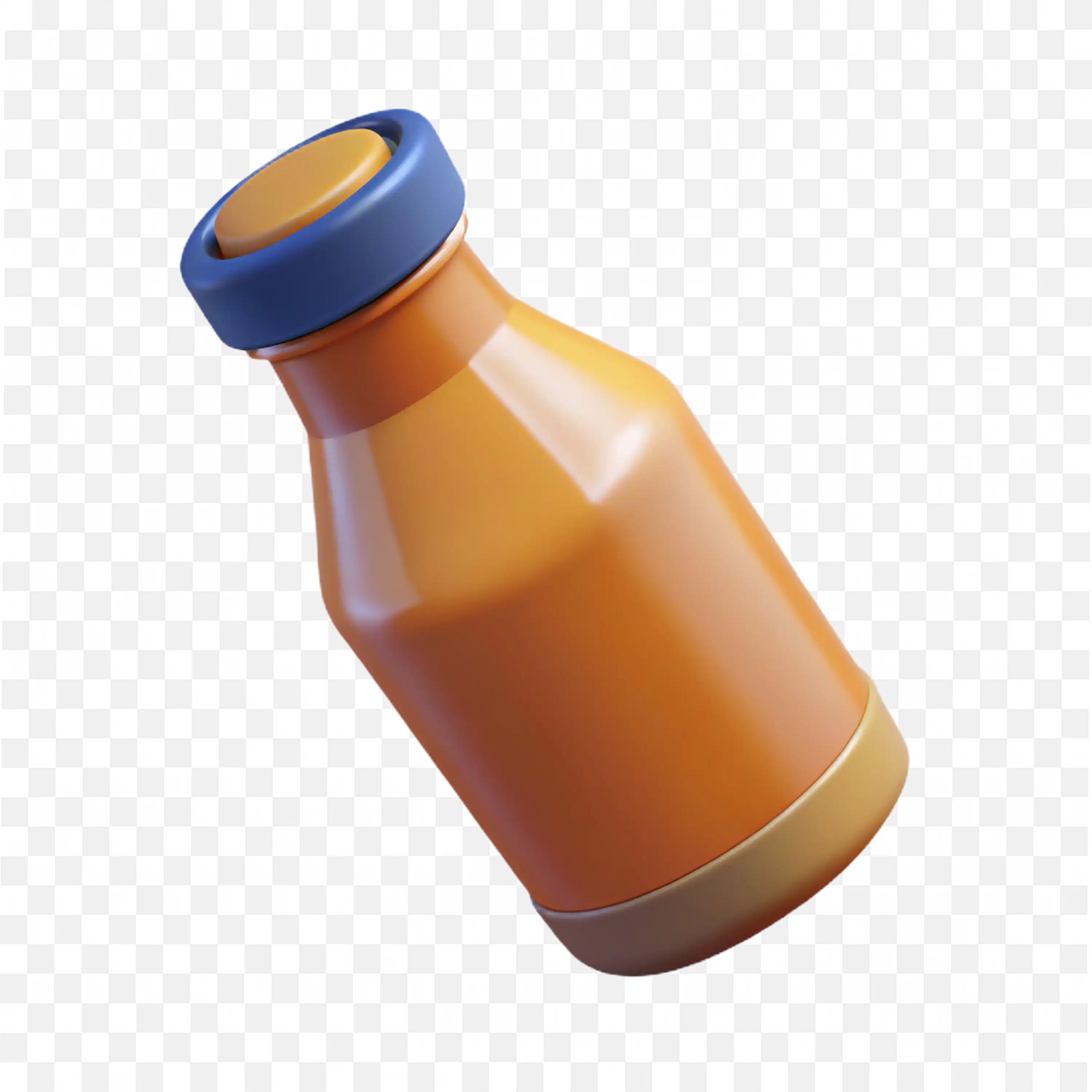 Stylish Orange Bottle with Blue Cap Free Png Image Download
