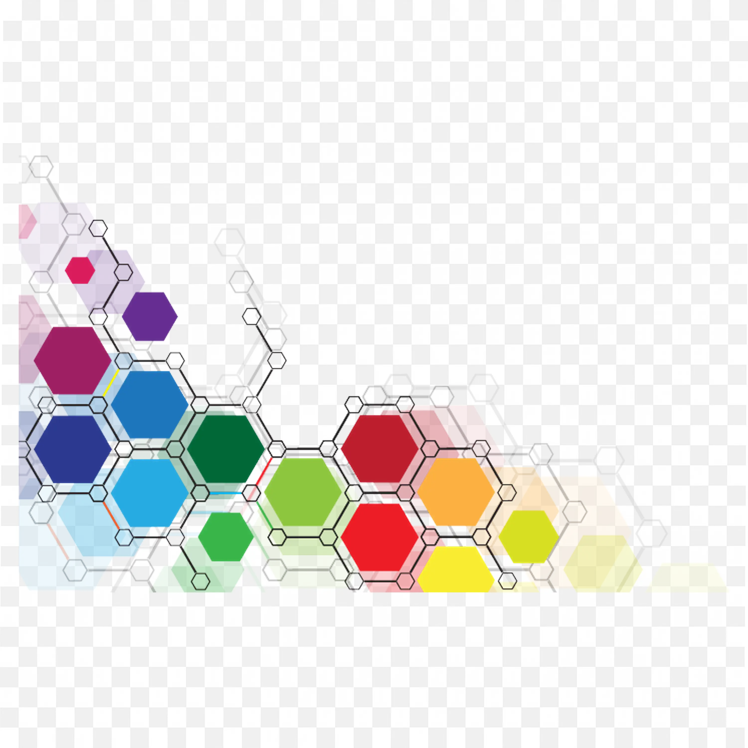 Abstract Colorful Bubble Wave Flow Decorative Frame Png