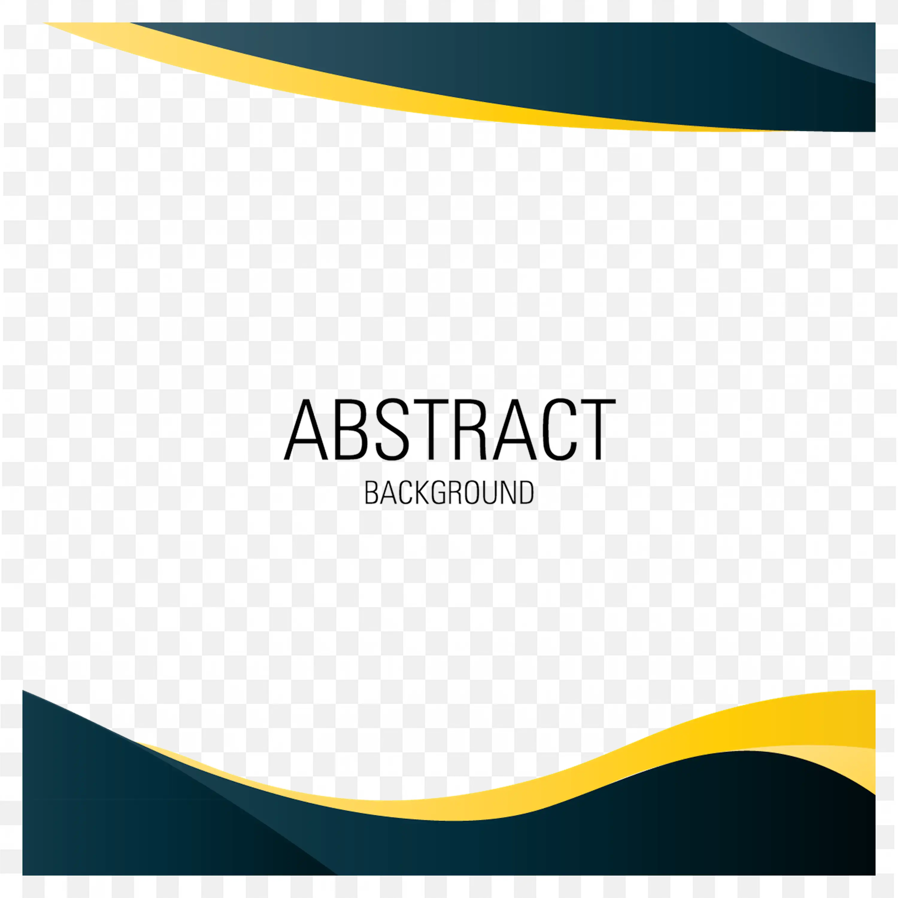 Abstract White and Yellow Curved Modern Clean Frame Png