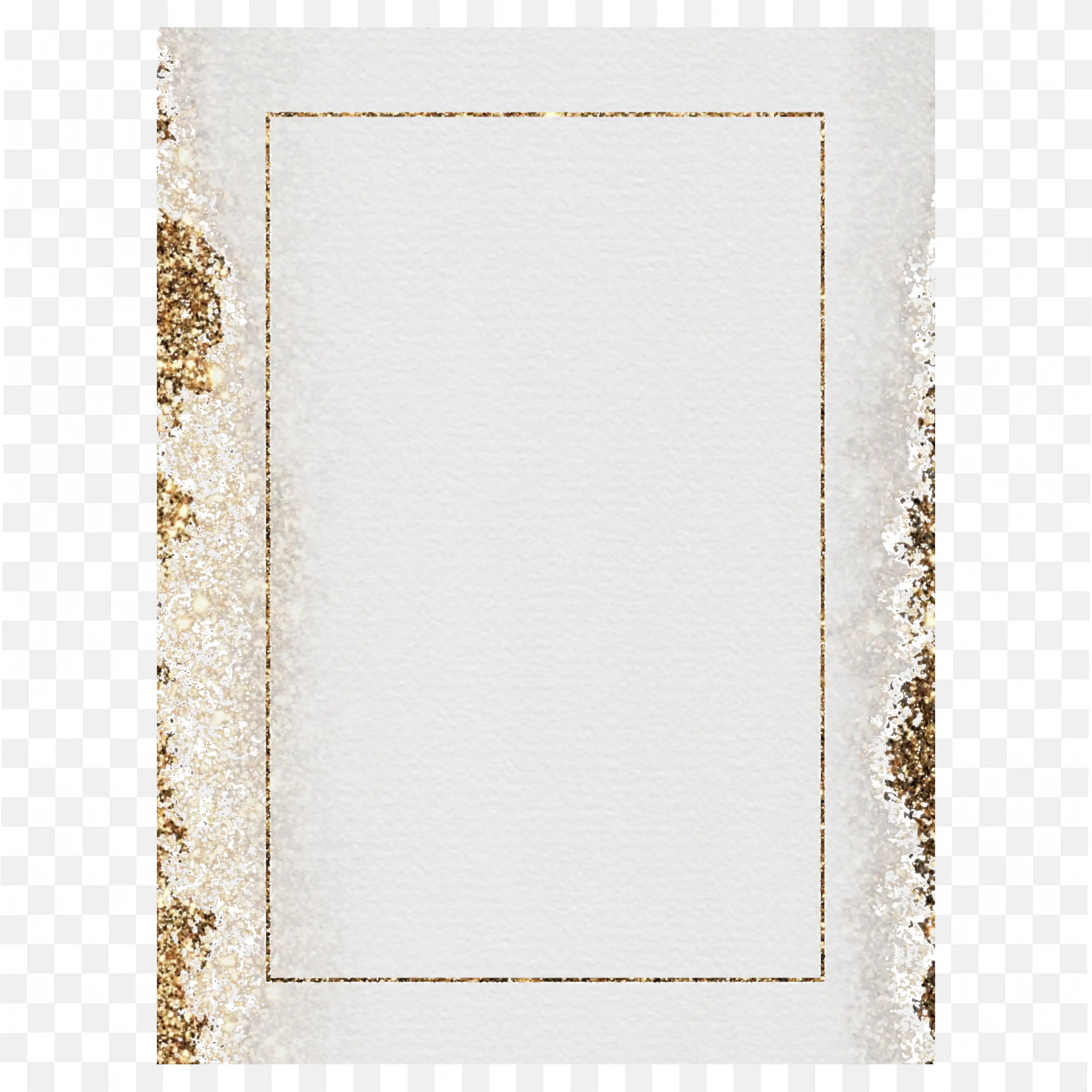 Antique Paper Frame with Soft Brown Edges and Border Art