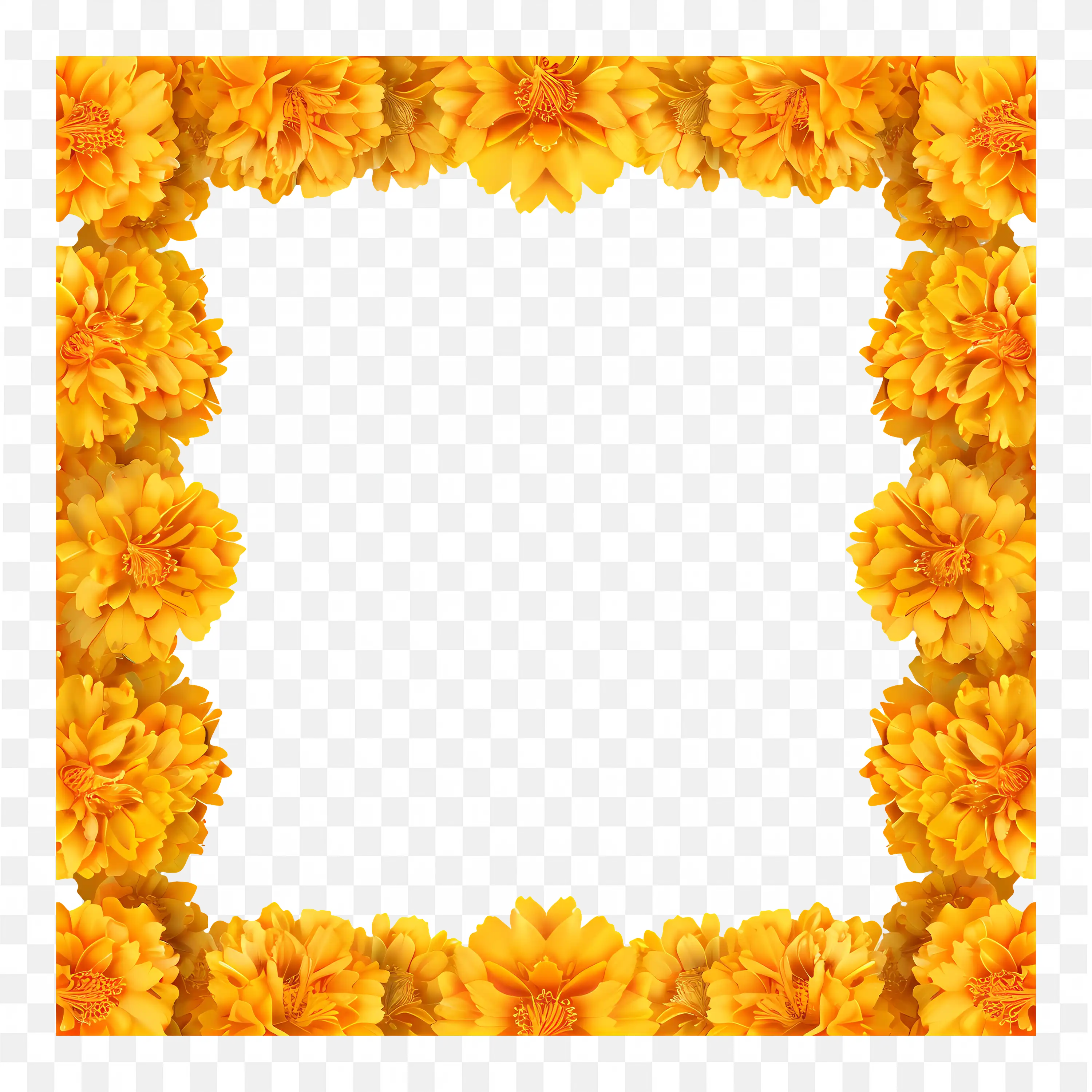 Autumn Leaves Yellow Orange Border Frame Fall Design Png