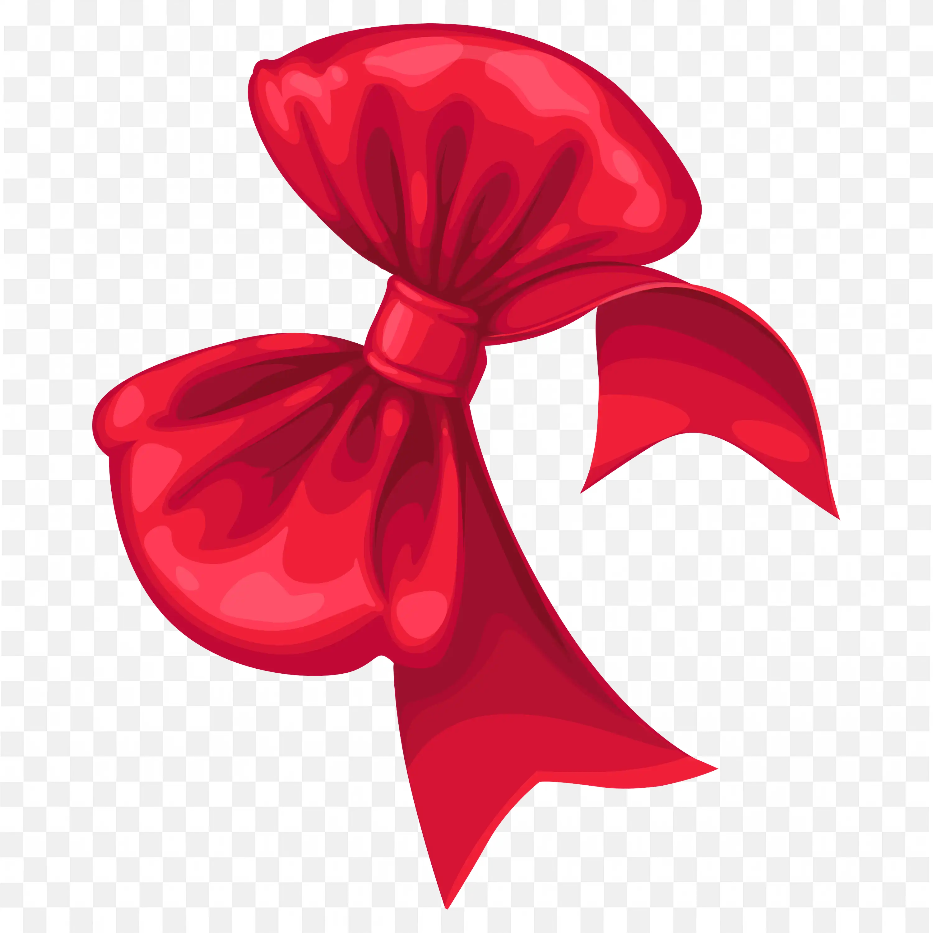 Big Red Ribbon Bow Frame Element for Decoration Use