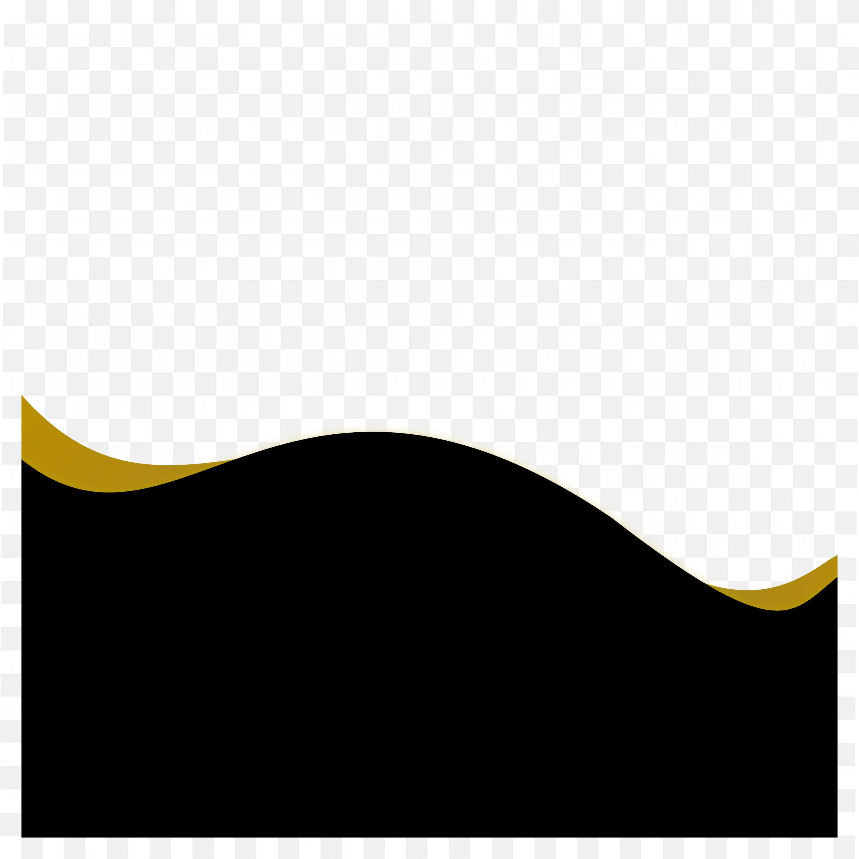 Black and Gold Wavy Decorative Frame with Elegant Style