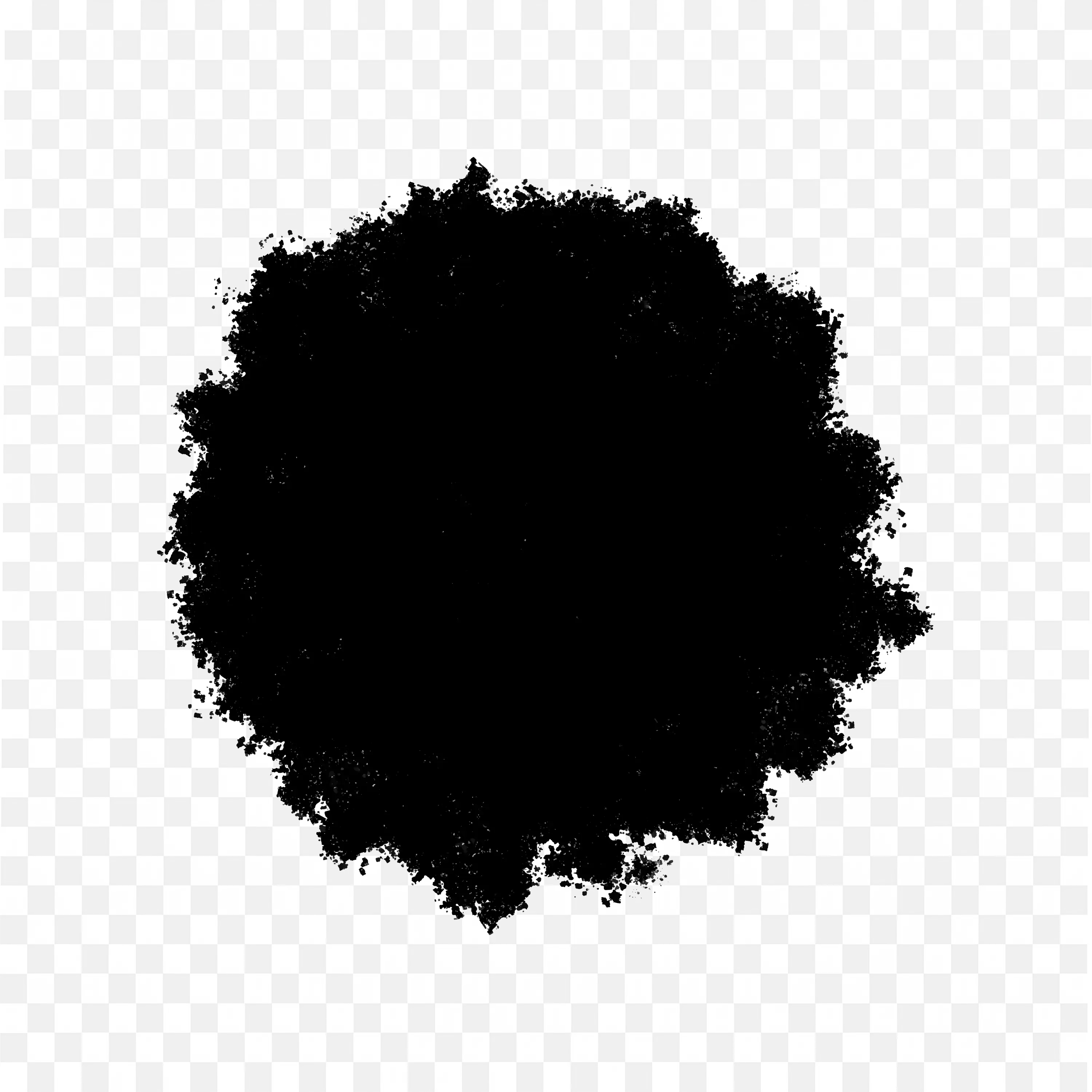 Black Ink Blot Splash Grunge Brush Stroke Frame Png