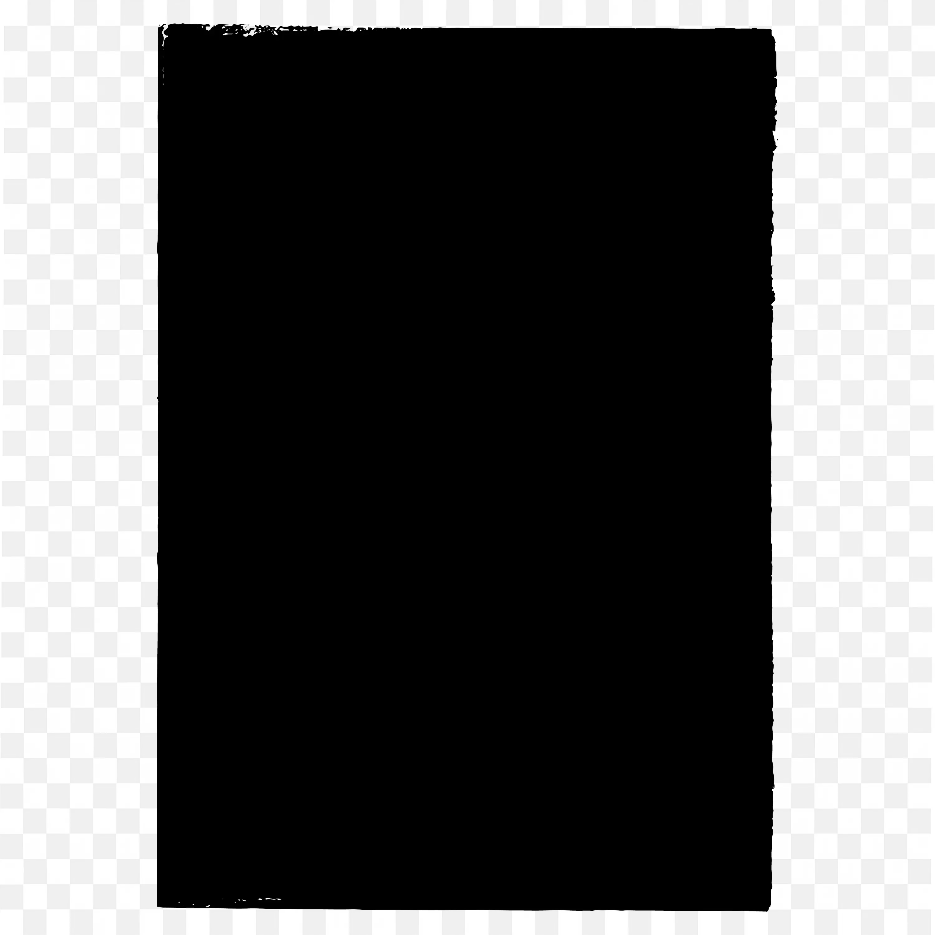 Black Rounded Square Frame Border with Thick Edges Png