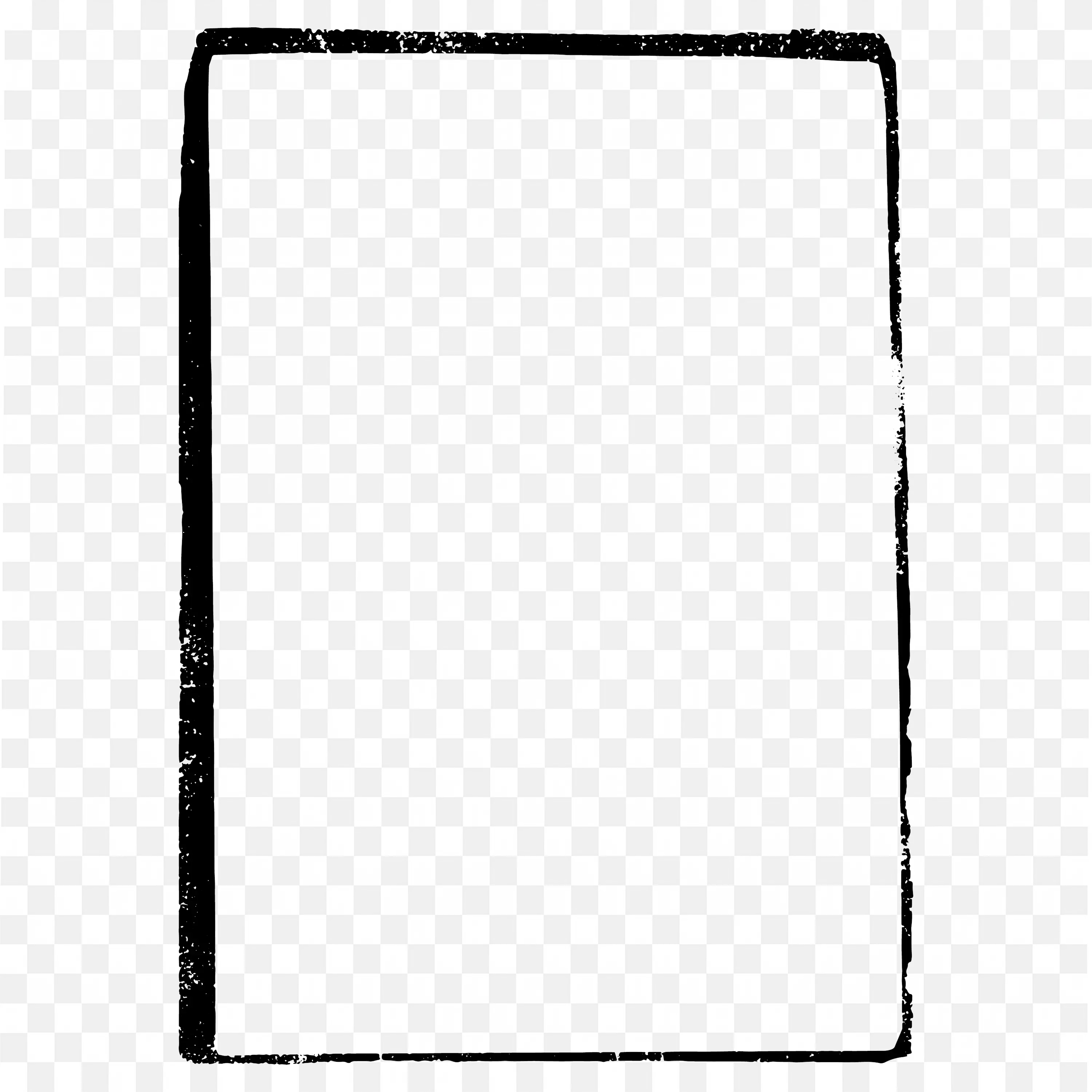 Black Square Transparent Background Simple Solid Frame Png