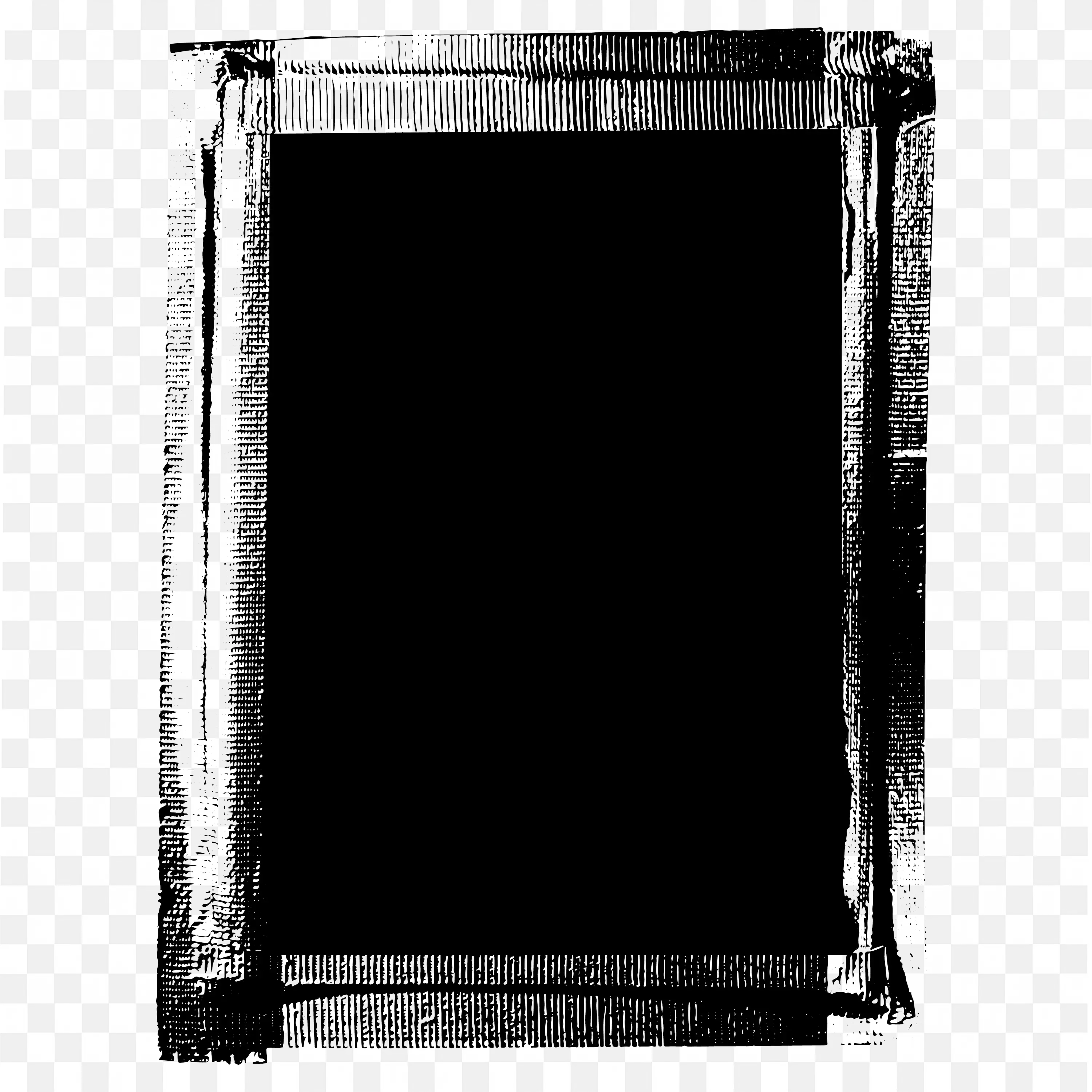 Black and White Textured Frame Mask  Photo Border Effect
