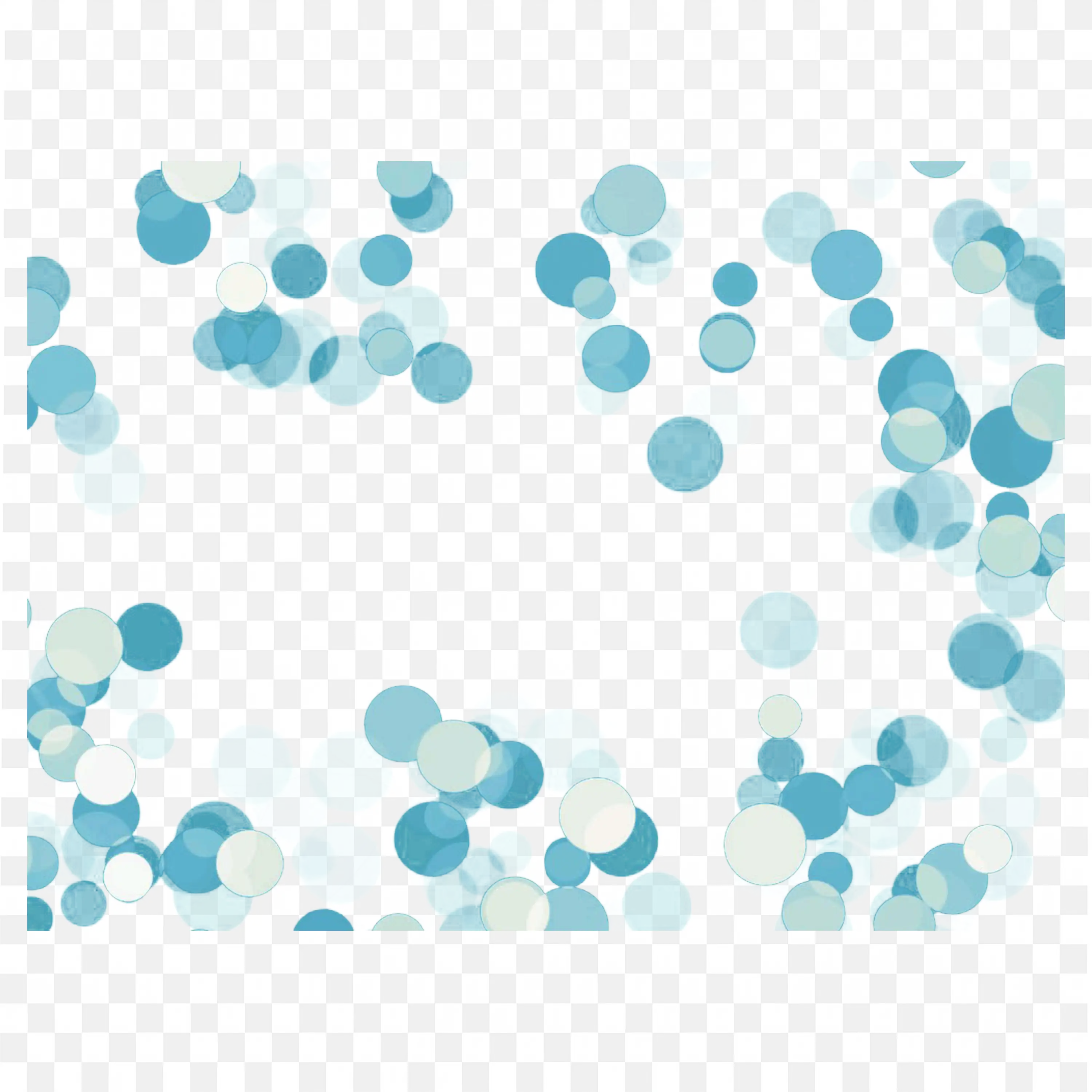 Blue Bokeh Circle Dots Frame Decorative Border Png