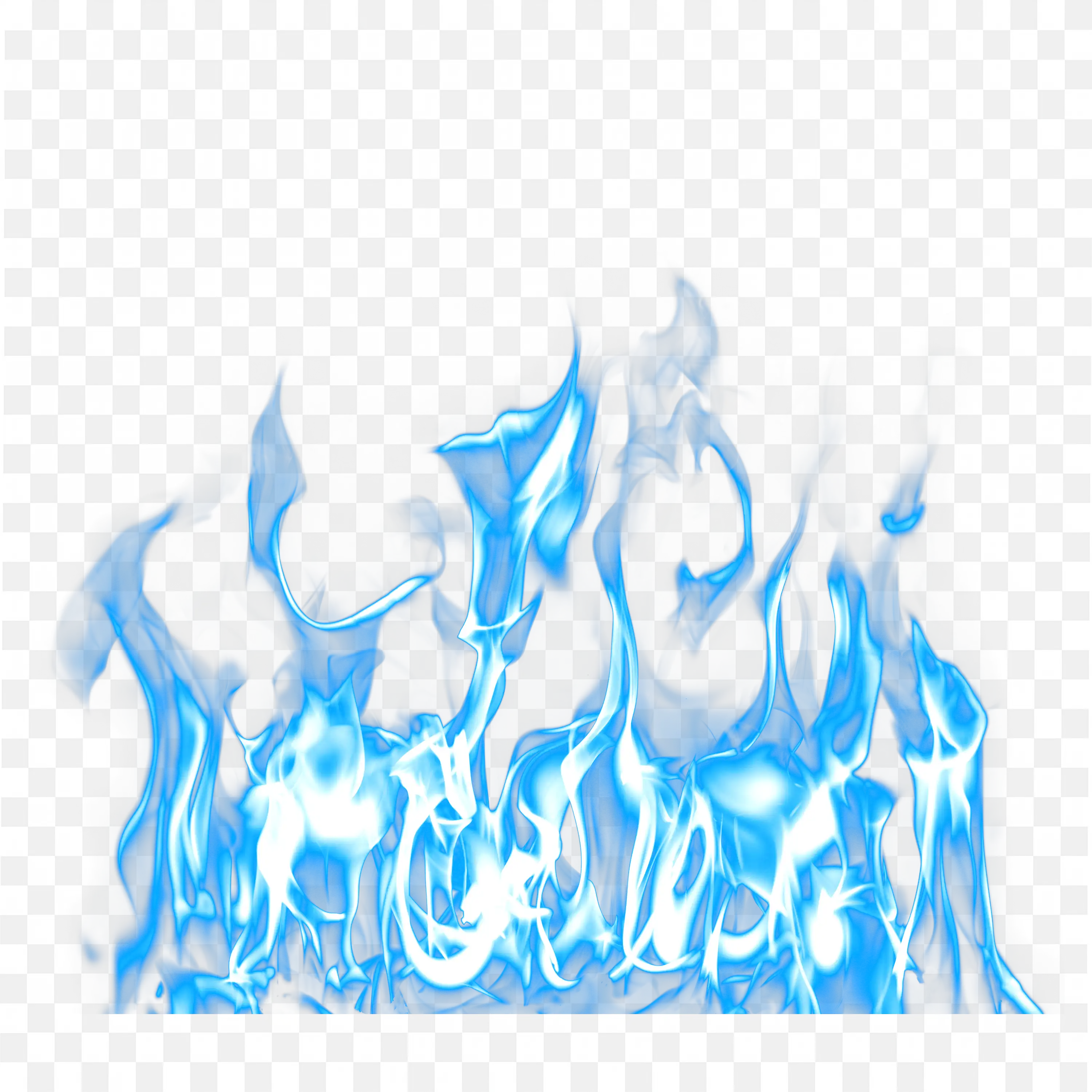 Blue Flame Fire Frame Hot Burning Effect Border Png