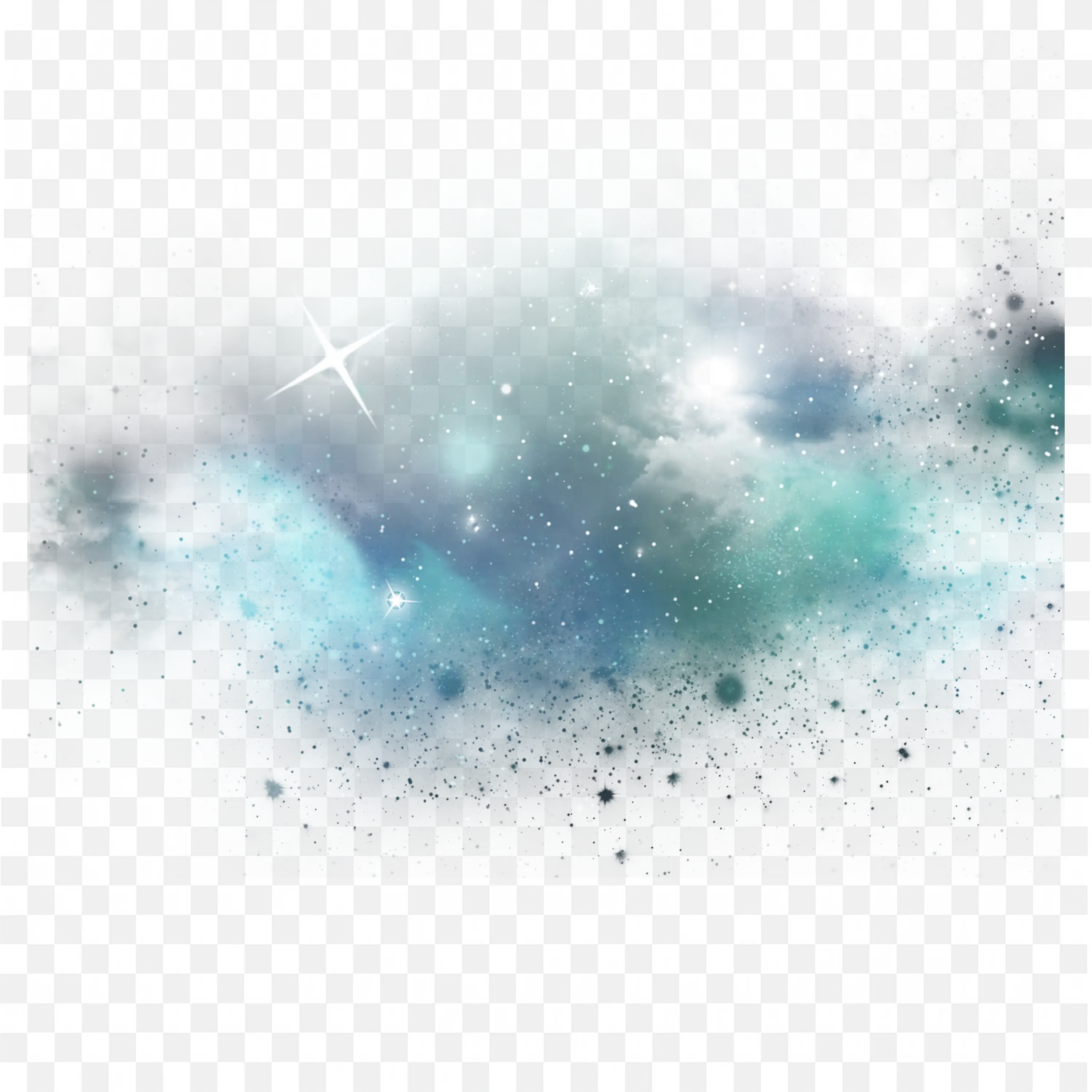 Blue Green Cosmic Light Effect Glowing Cloud Png Art Download