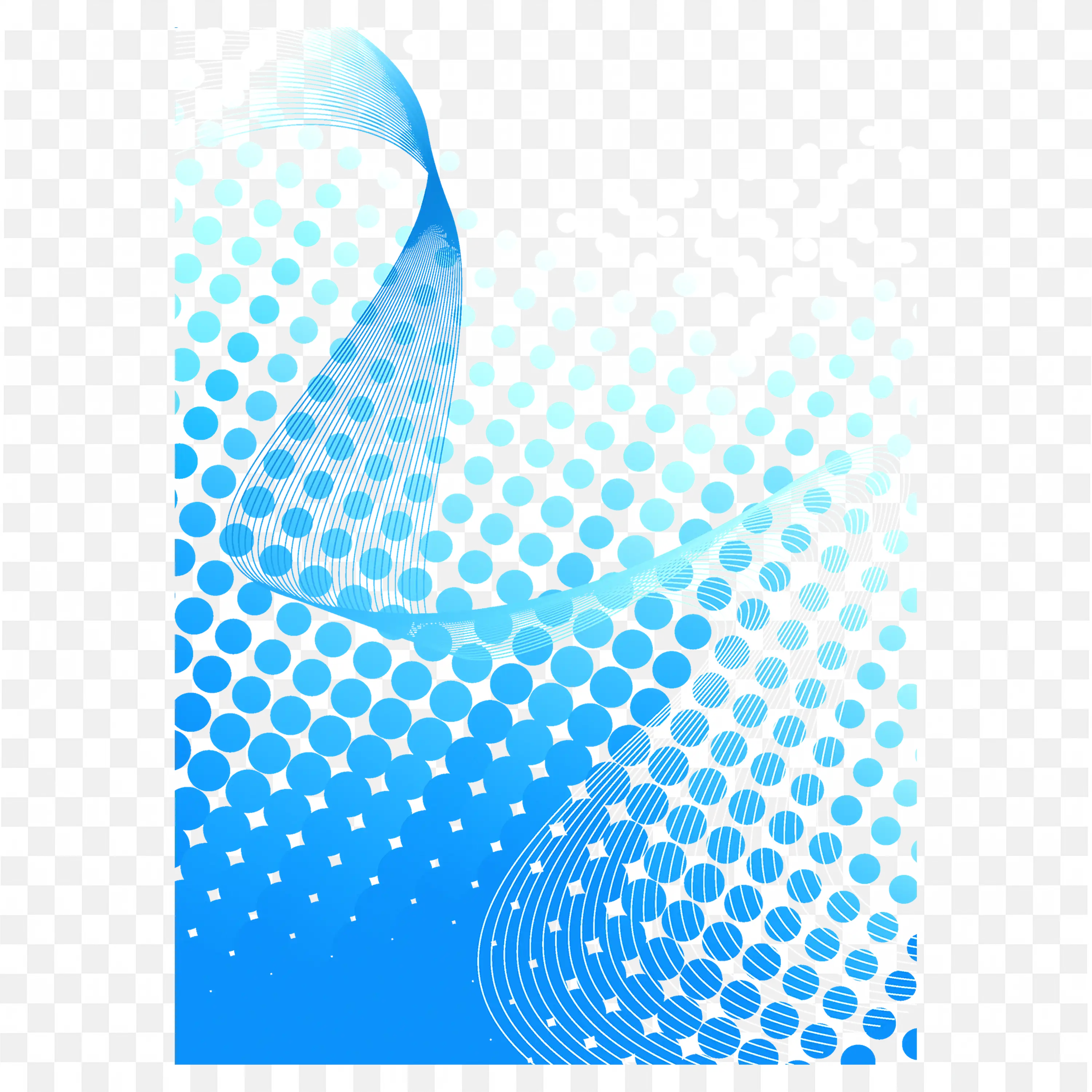Blue Halftone Dot Abstract Wave Background Design Png