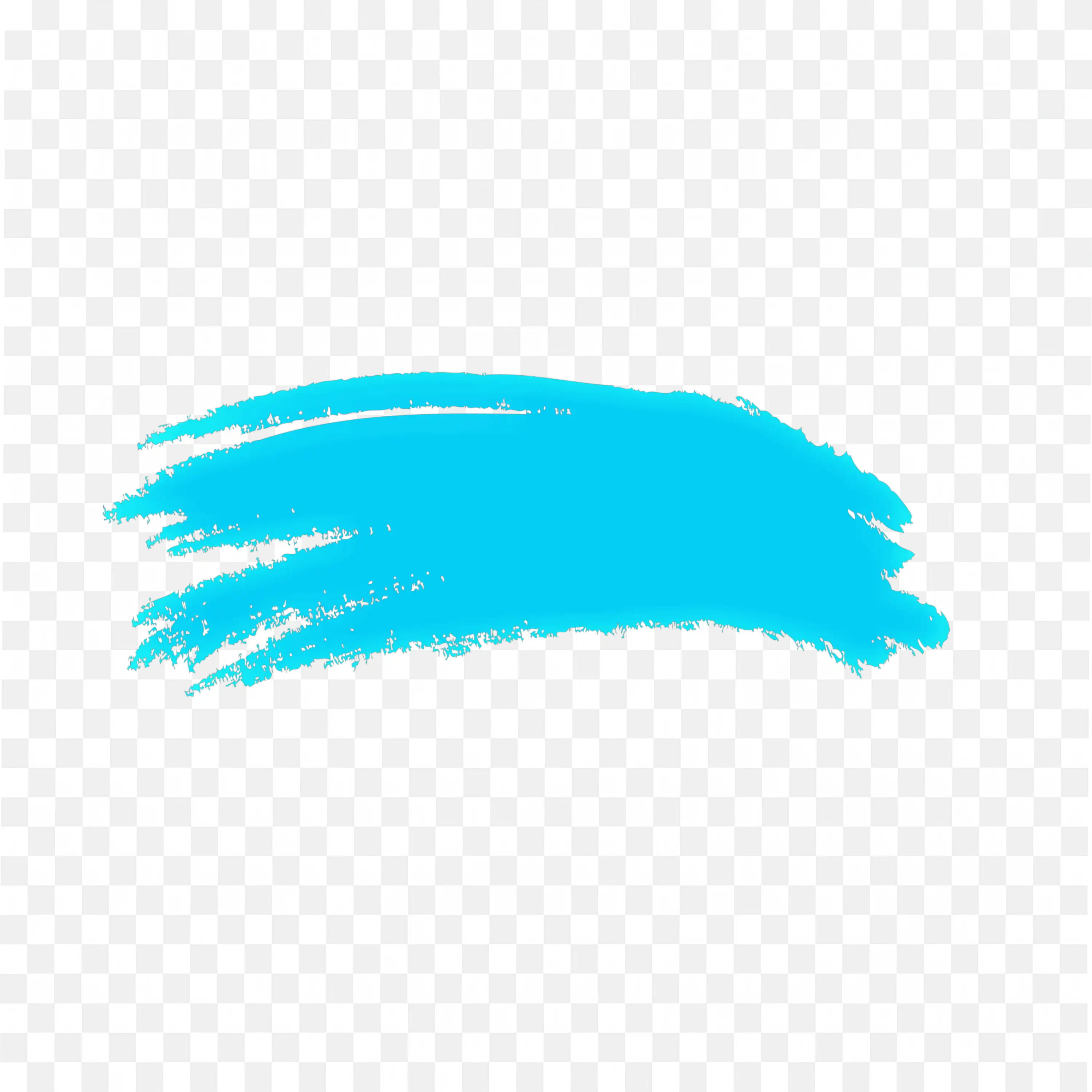 Blue Paint Brush Stroke Bold Rough Artistic Frame Png