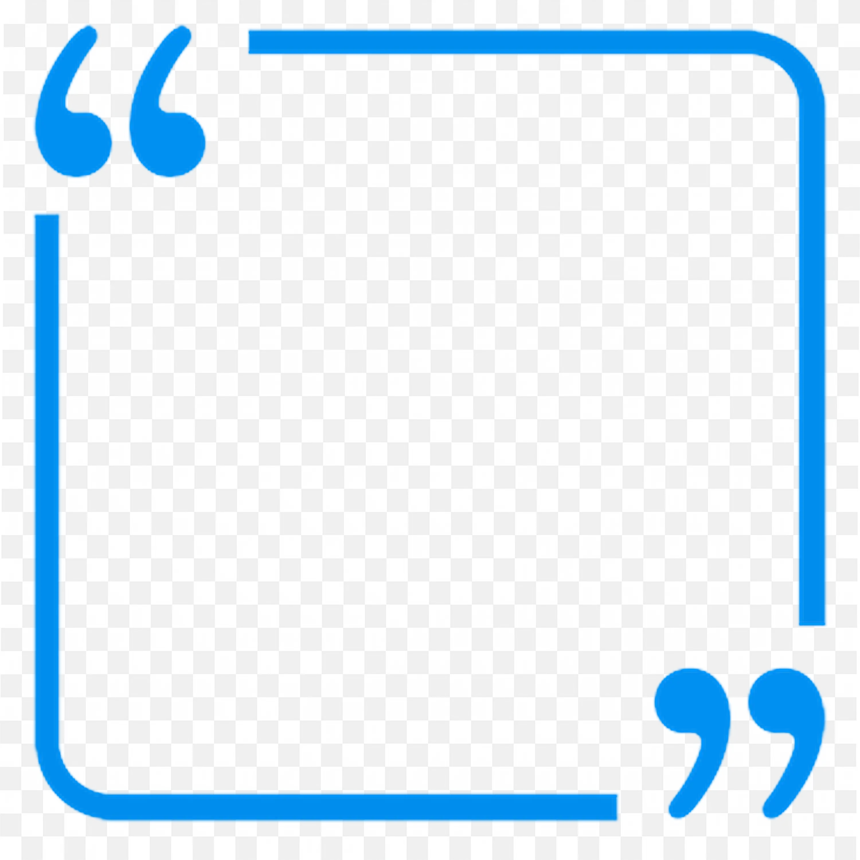 Blue Quote Box Design Modern Speech Frame Element Png