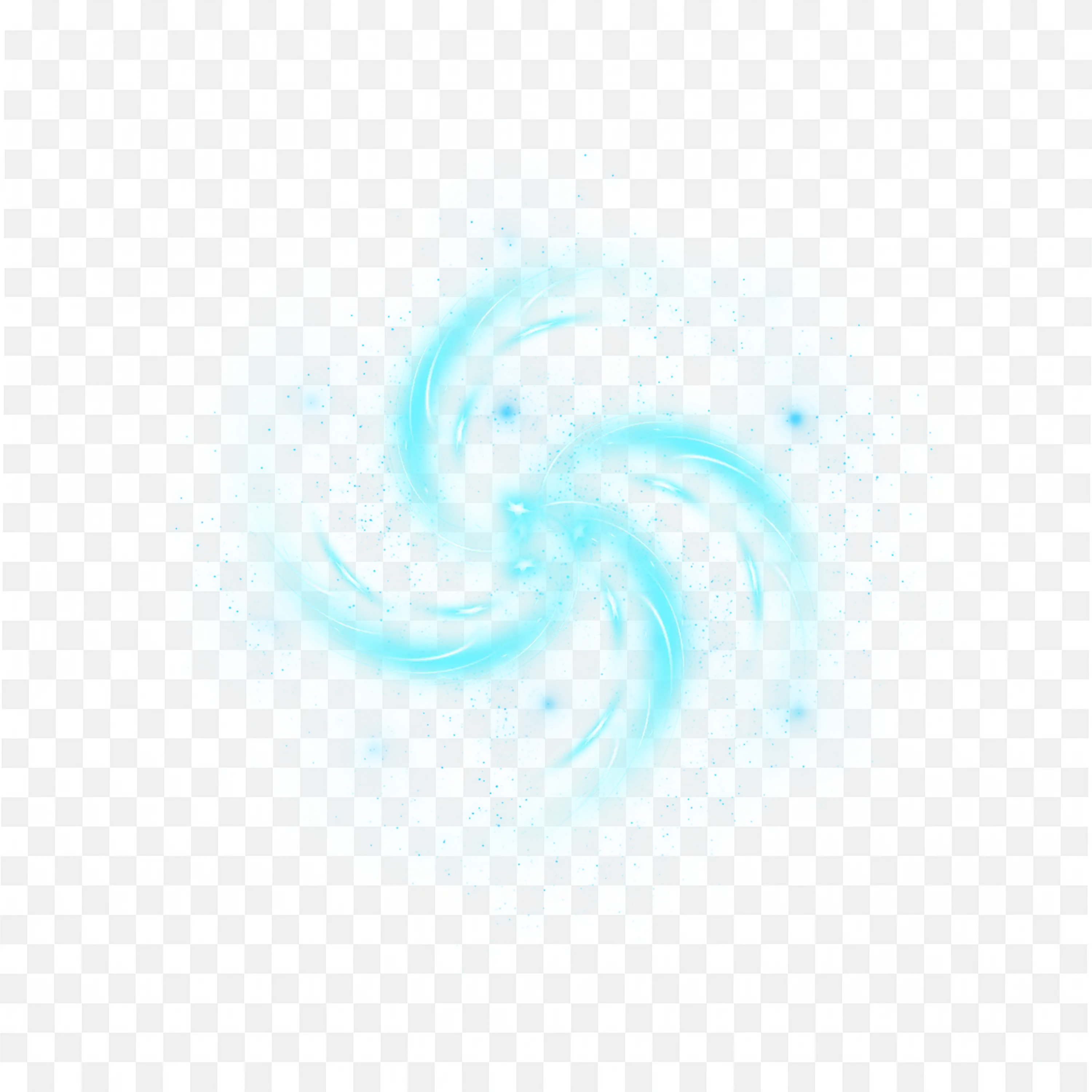 Blue Swirl Spiral Galaxy Abstract Light Burst Frame Png