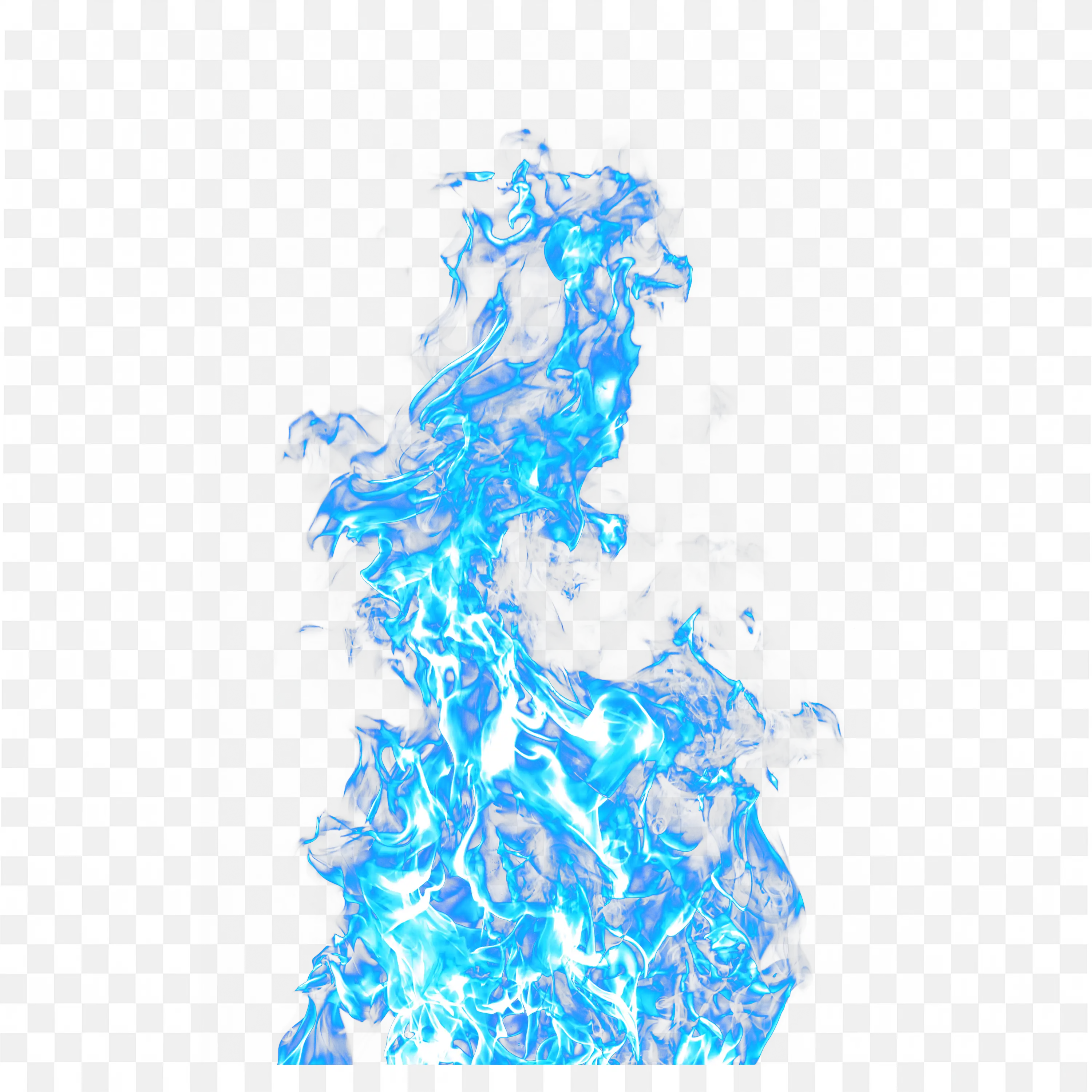 Blue Water Splash Fire Effect Element Frame Illustration