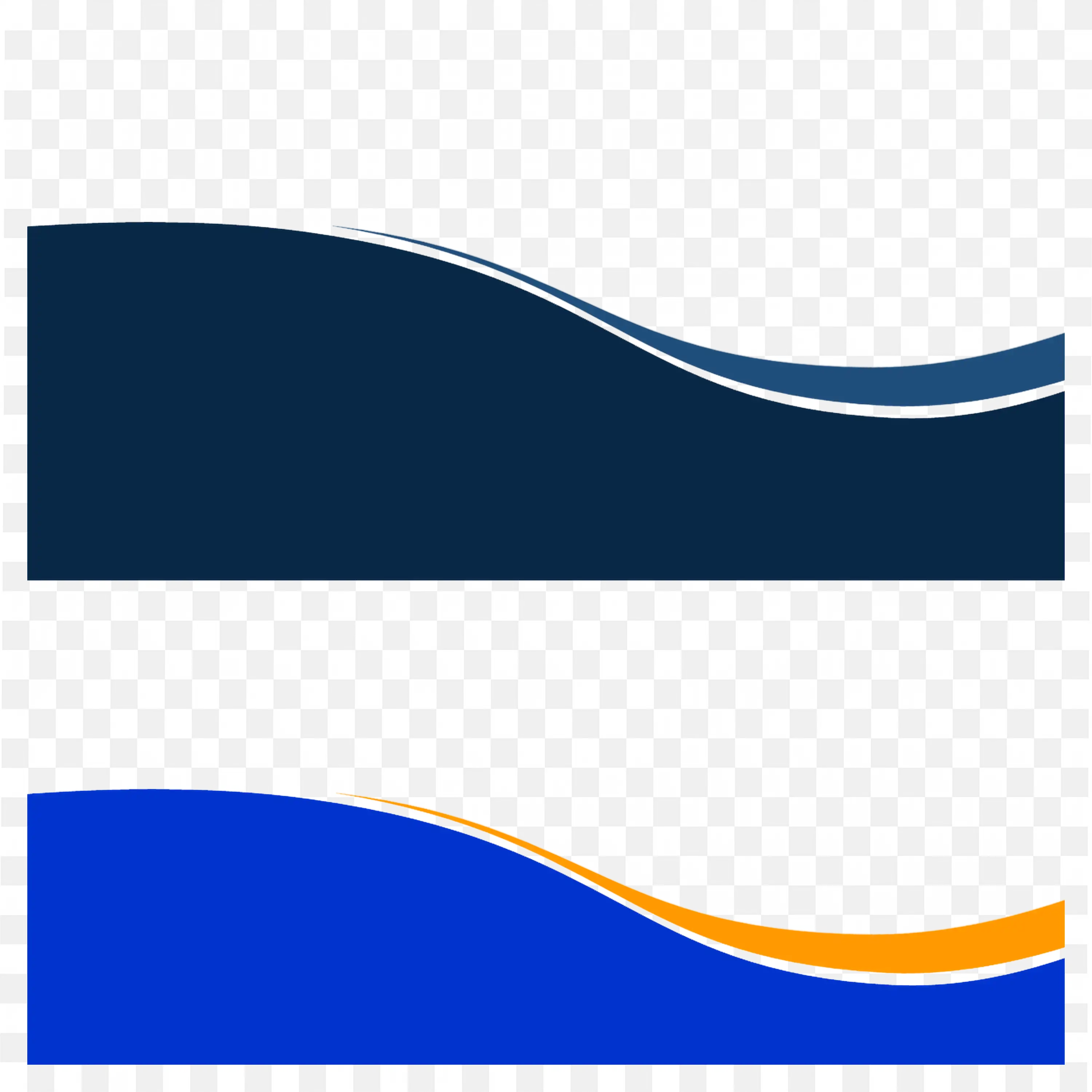 Blue and White Wave Modern Stylish Abstract Frame Png