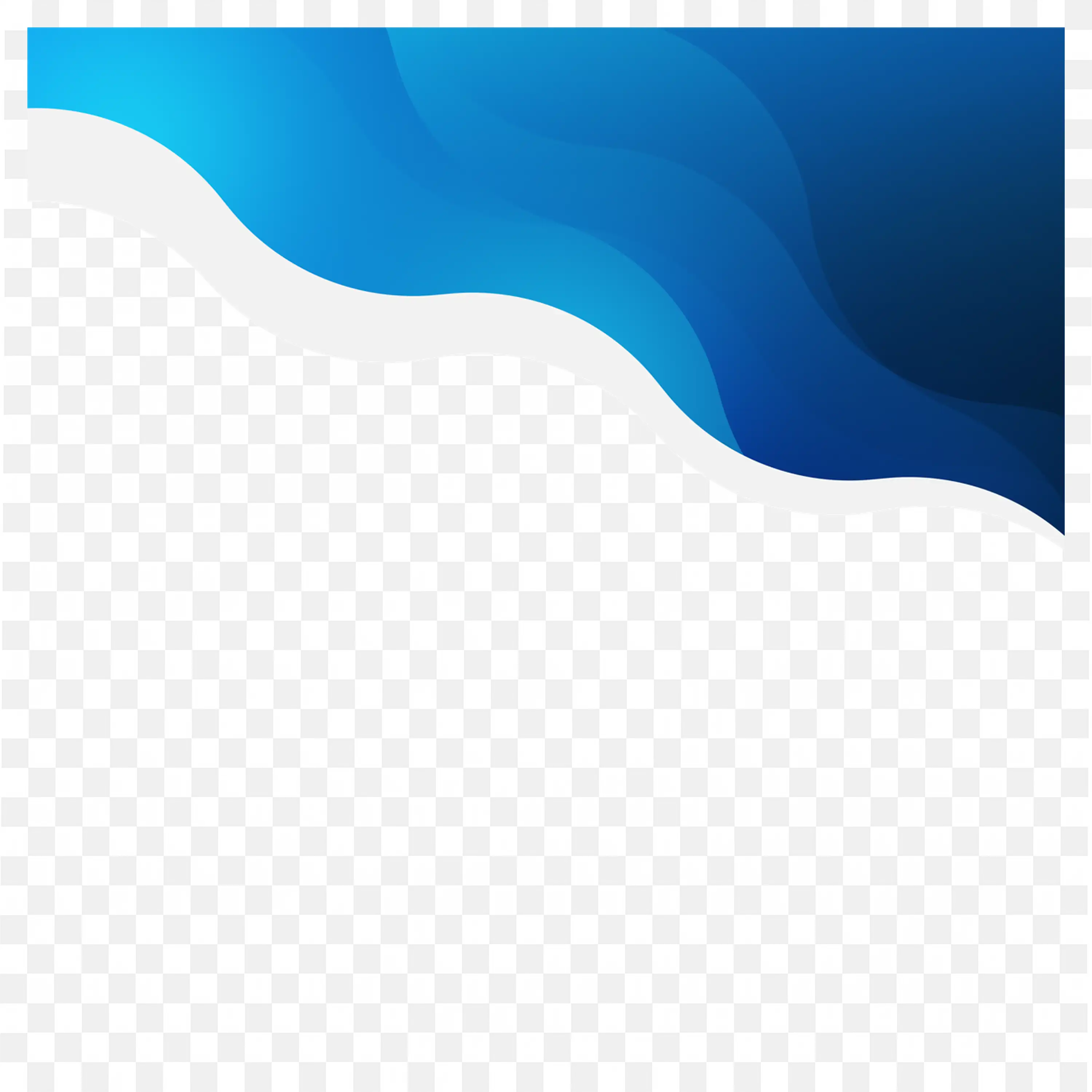 Blue and White Wavy Background Minimal Border Frame Png
