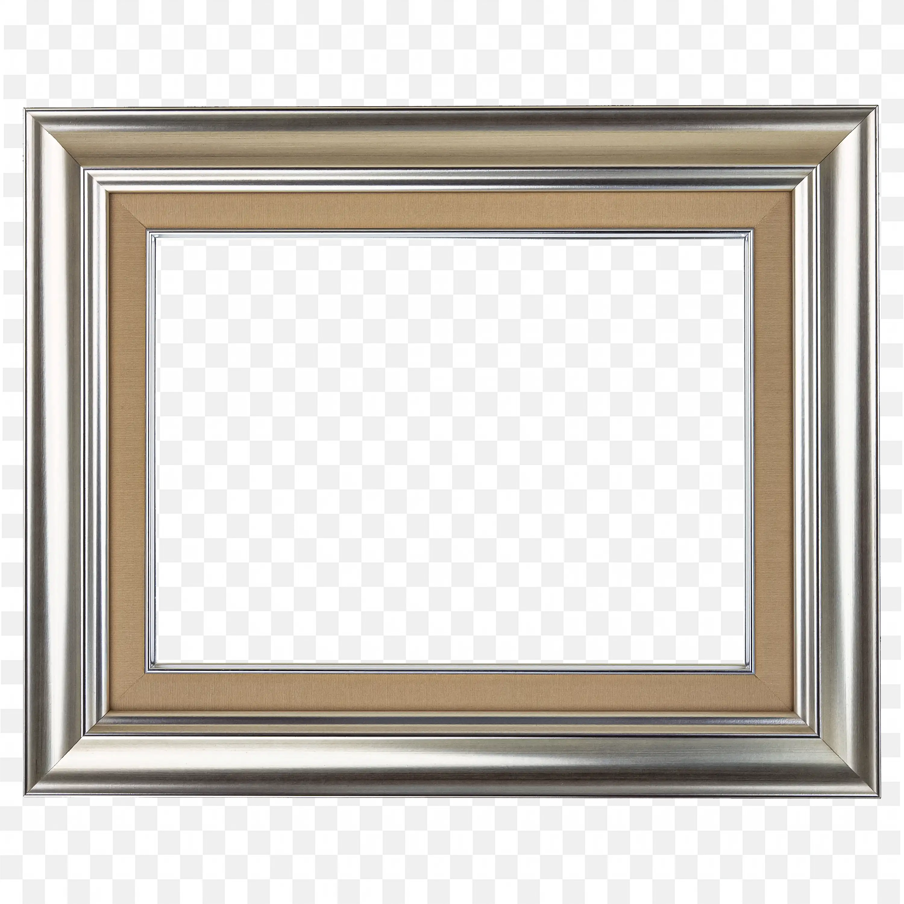 Bronze Metallic Rectangular Frame with Clean Sharp Edges