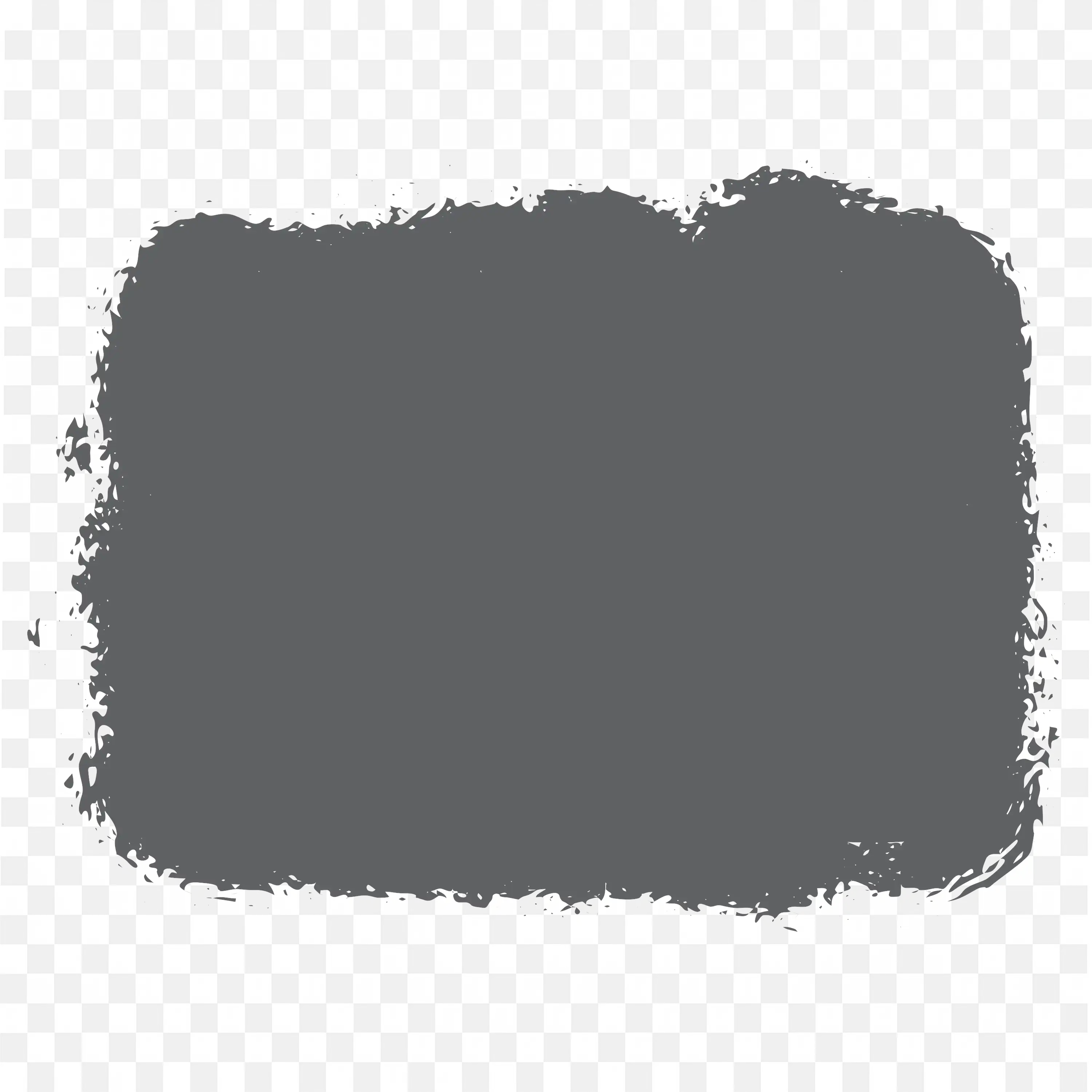 Charcoal Black Paint Brush Stroke Rough Texture Frame Png
